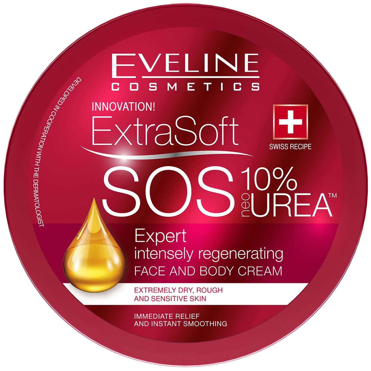 EVELINE COSMETICS SOFT SOS 10% UREA FACE&BODY CREAM 175ML