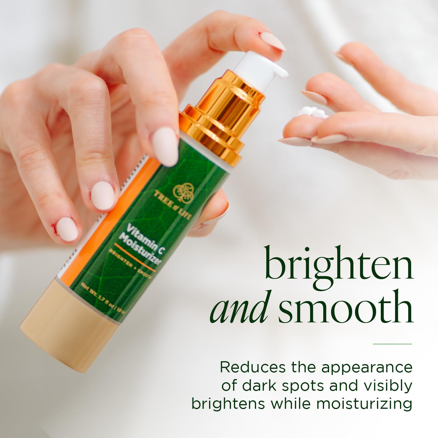 Tree Of Life Moisturizer, Vitamin C Face Cream - Hydrating & Brightening Lotion, Reduces Dark Spots - Dermatologist-Tested For D