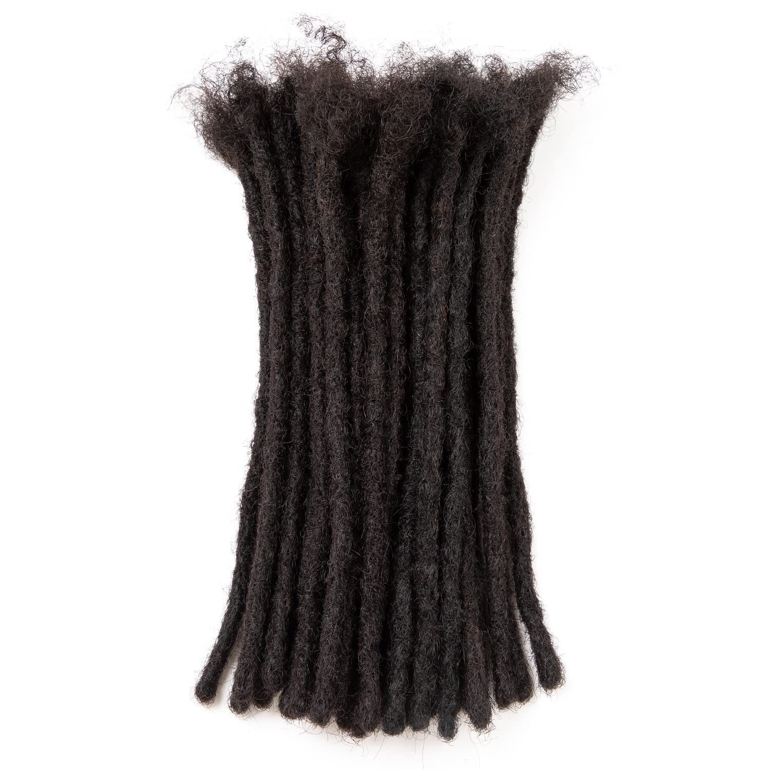 Teresa 6-12 Inch Small 0.4Cm Width 100 Strands 100% Human Hair Dreadlock Extensions For Men/Women/Kids,Full Hand-Made Permanent