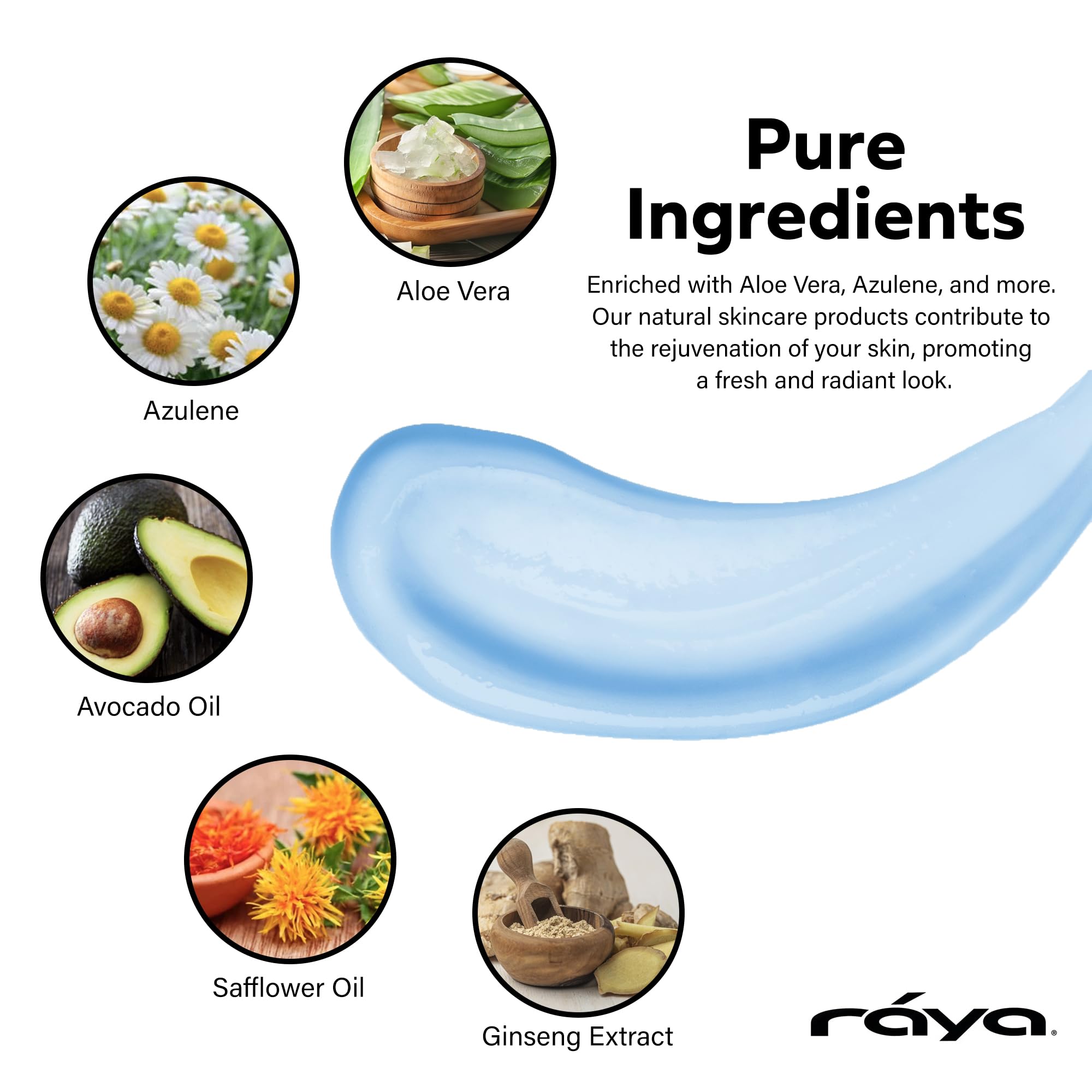 Raya Azulen Cream (301) | Moisturizing Day and Night Face Cream for Combination and Sensitive Skin | Refines, Tones, and Tighten