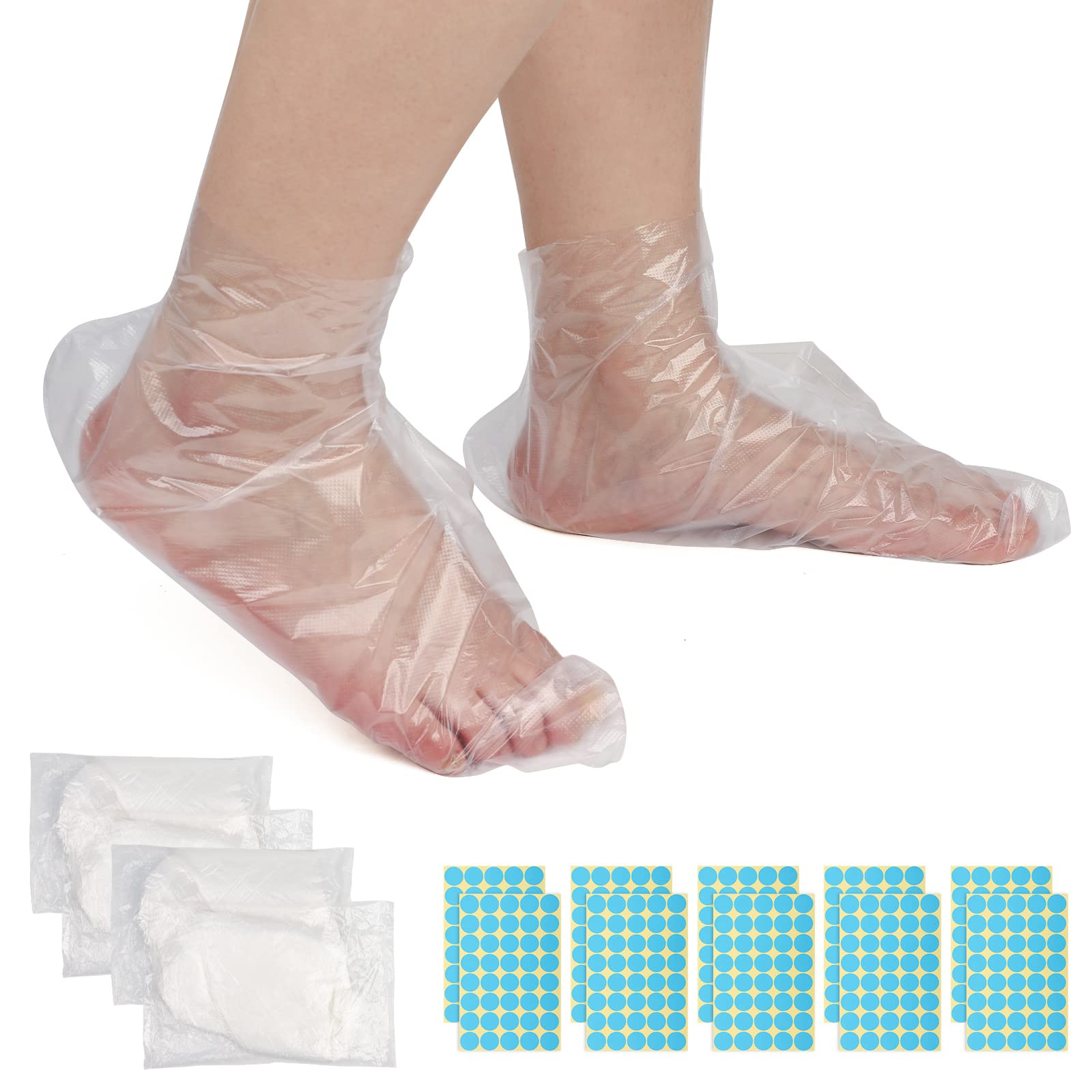 Segbeauty Paraffin Bath Liners For Foot, 400 Counts Plastic Foot Covers, Booties For Feet Thermal Foot Liners, Foot Bags With 40