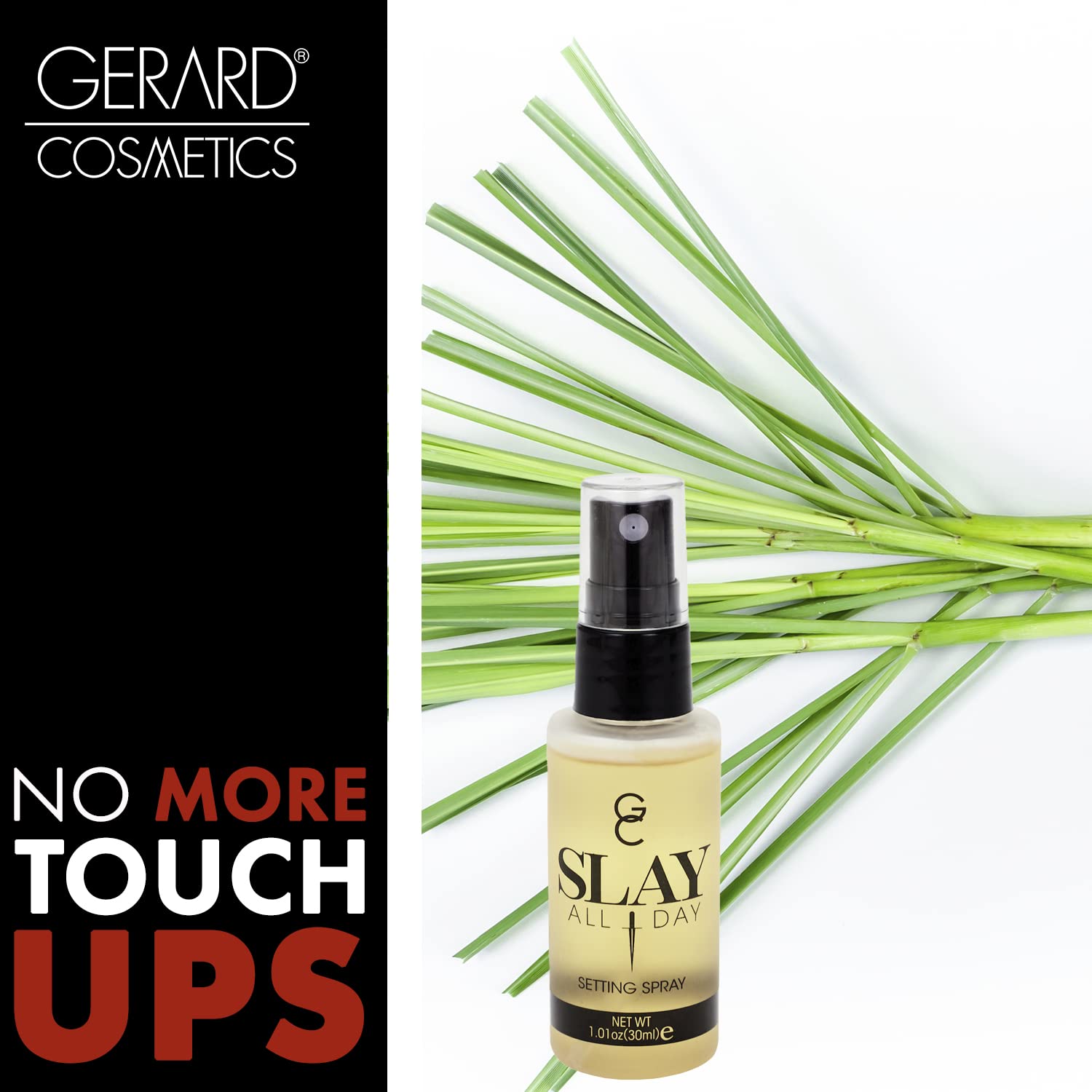Gerard Cosmetics Makeup Setting Spray Mini (Lemongrass) | Slay All Day Scented Makeup Finishing Spray | Oil Control, Matte Finis