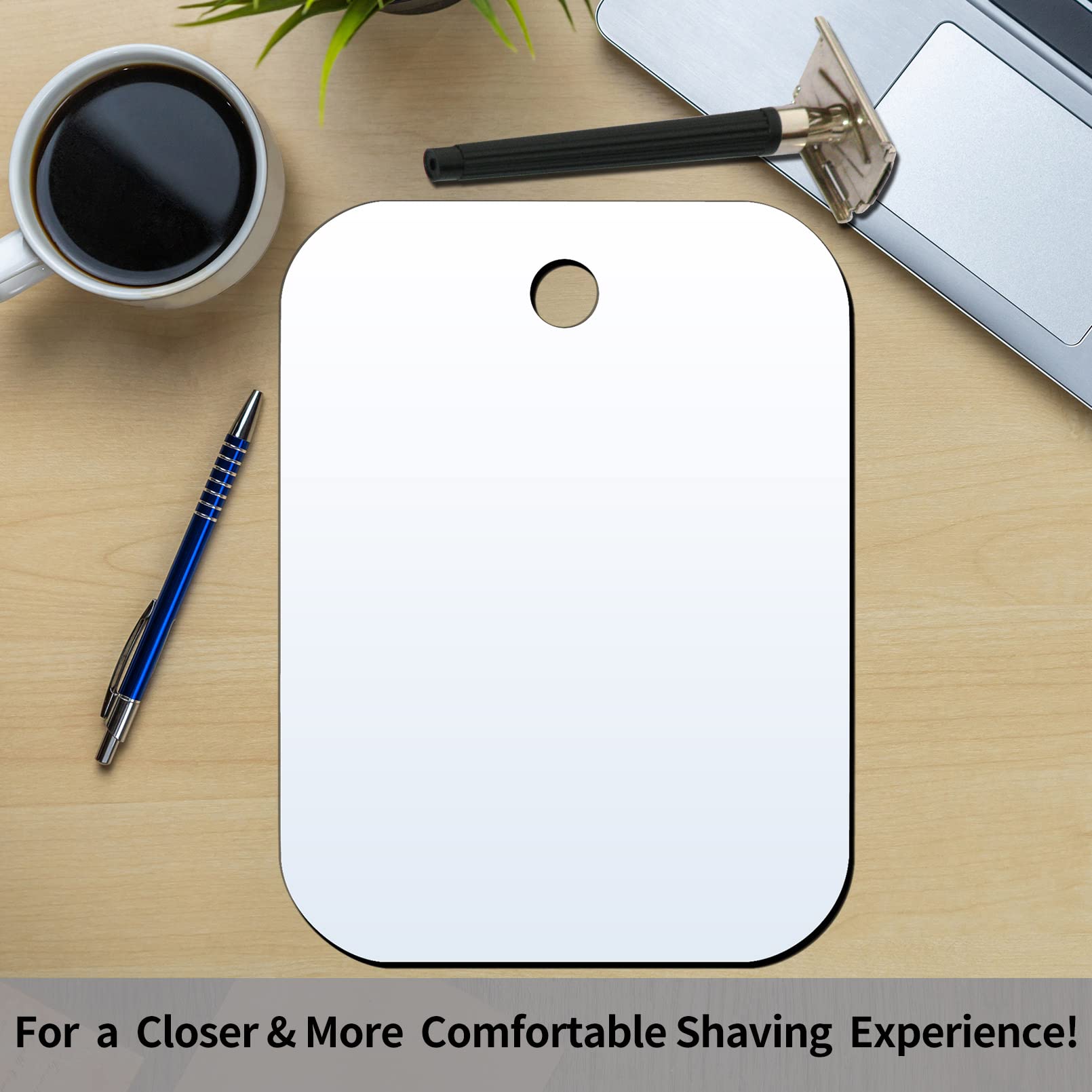 Shatter Mirros Shaving Mirror, Unbreakable Shower Mirrors, (Small,6 Inches X 4 Inches) Bathroom Handheld Mirror For Men And Wome