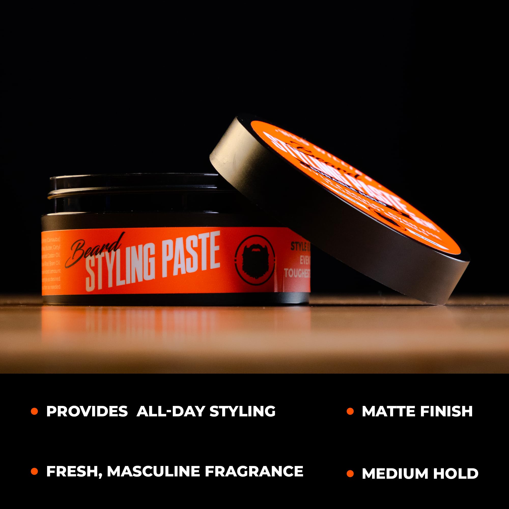Wild Willies Beard Styling Paste - Medium Hold Grooming Balm, Non-Greasy, Matte Finish, 2 fl oz