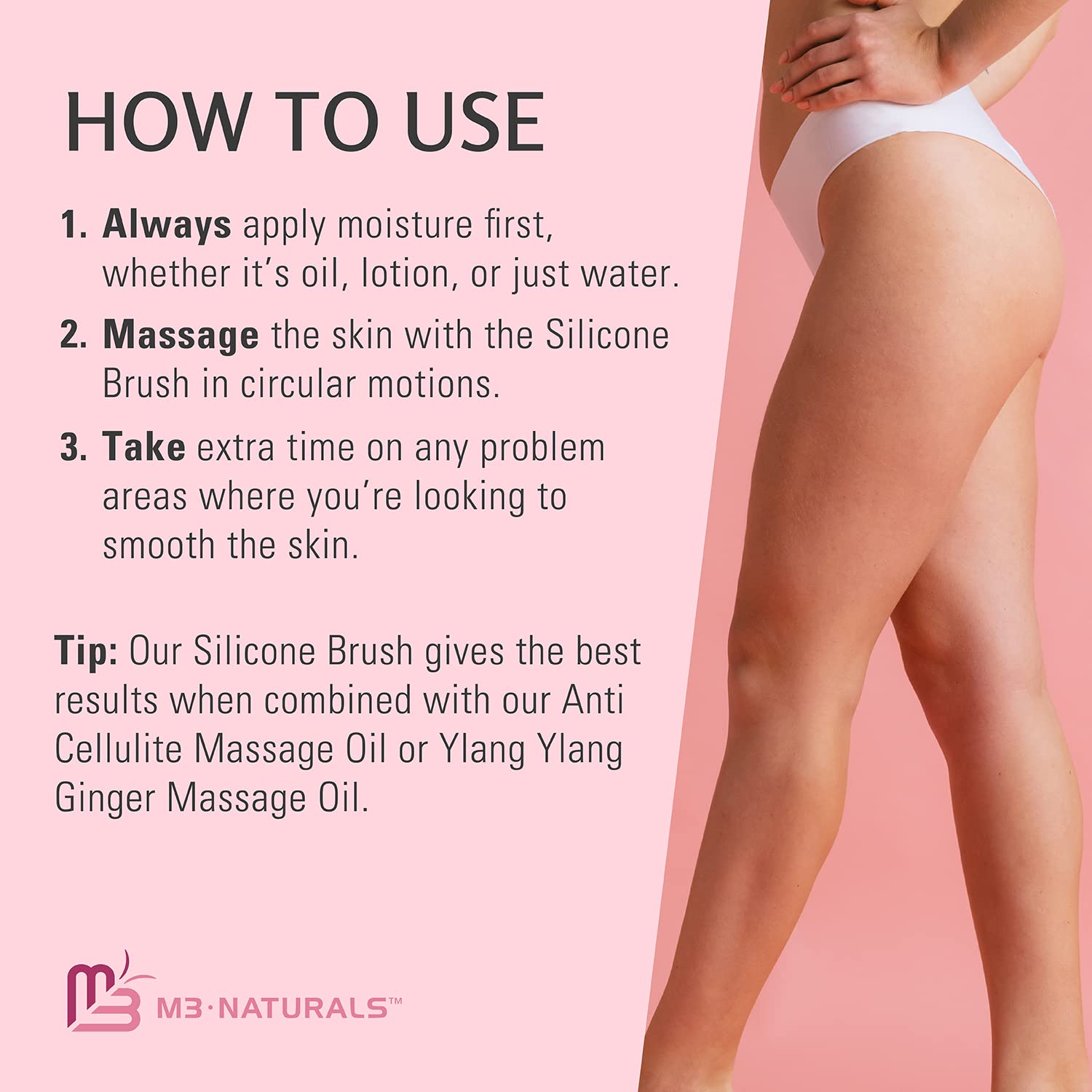 Cellulite Massager Brush | Anti Cellulite Silicone Body Scrubber - Skin Smoothing Tighten Tone Exfoliate & Firm Skin Use on Scal