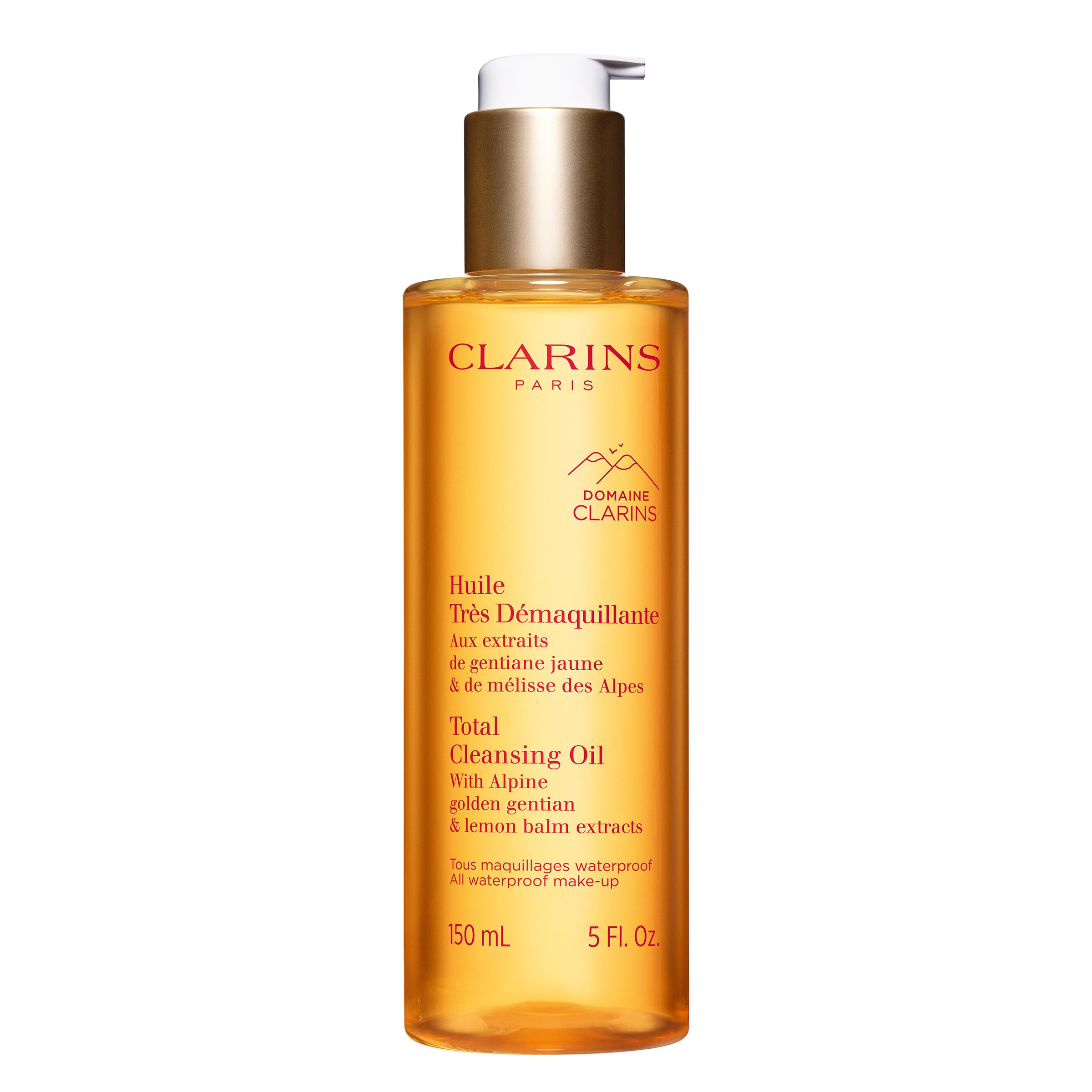 Clarins Total Cleansing Oil | Removes Long-Wearing, Heavy and Waterproof Makeup and Pollutants | Preserves Skins Microbiota | E