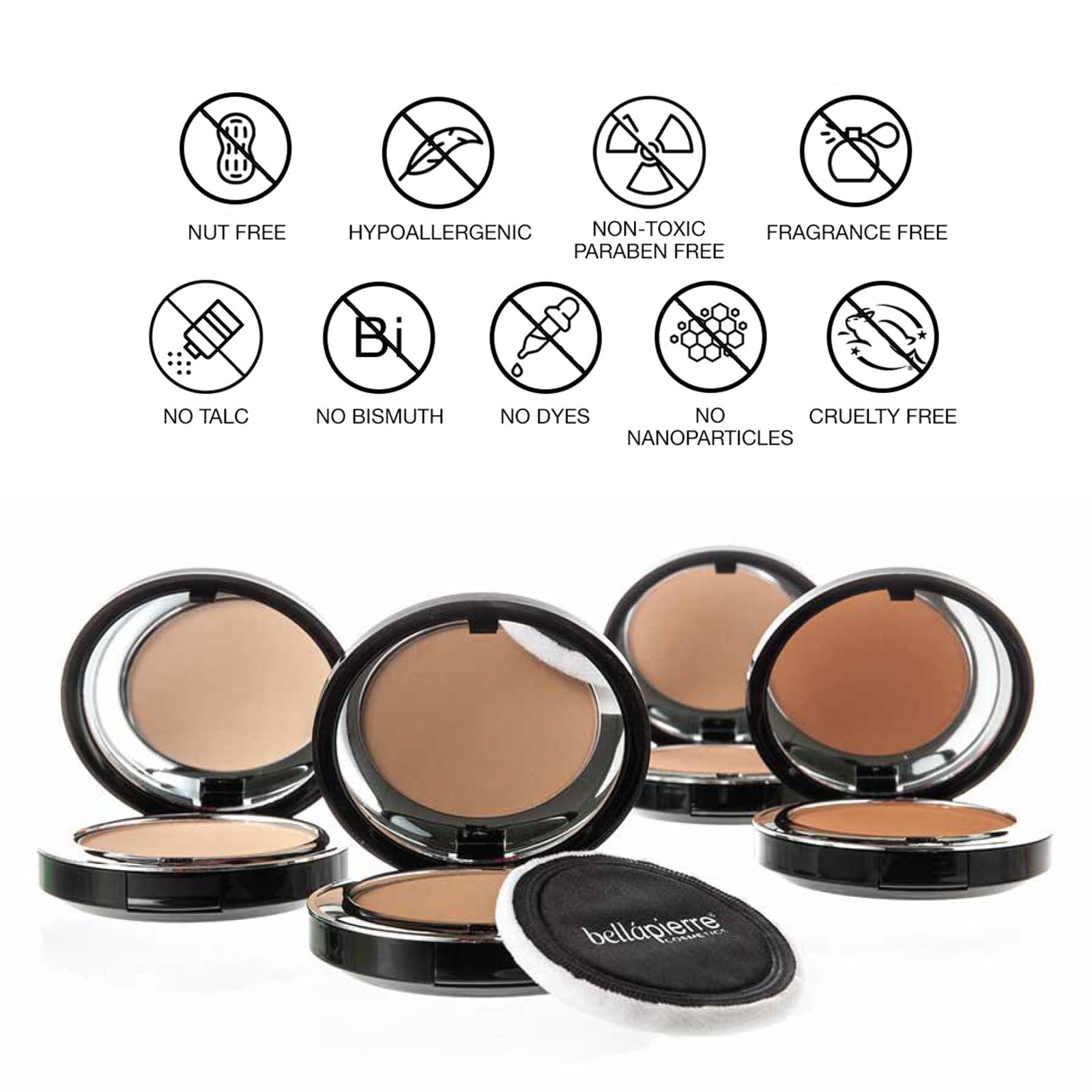 Bellapierre Compact Mineral Bronzer | Beautifully Warms For A Sun Kissed Glow | Infused With Nourishing Jojoba | Non-Toxic & Par
