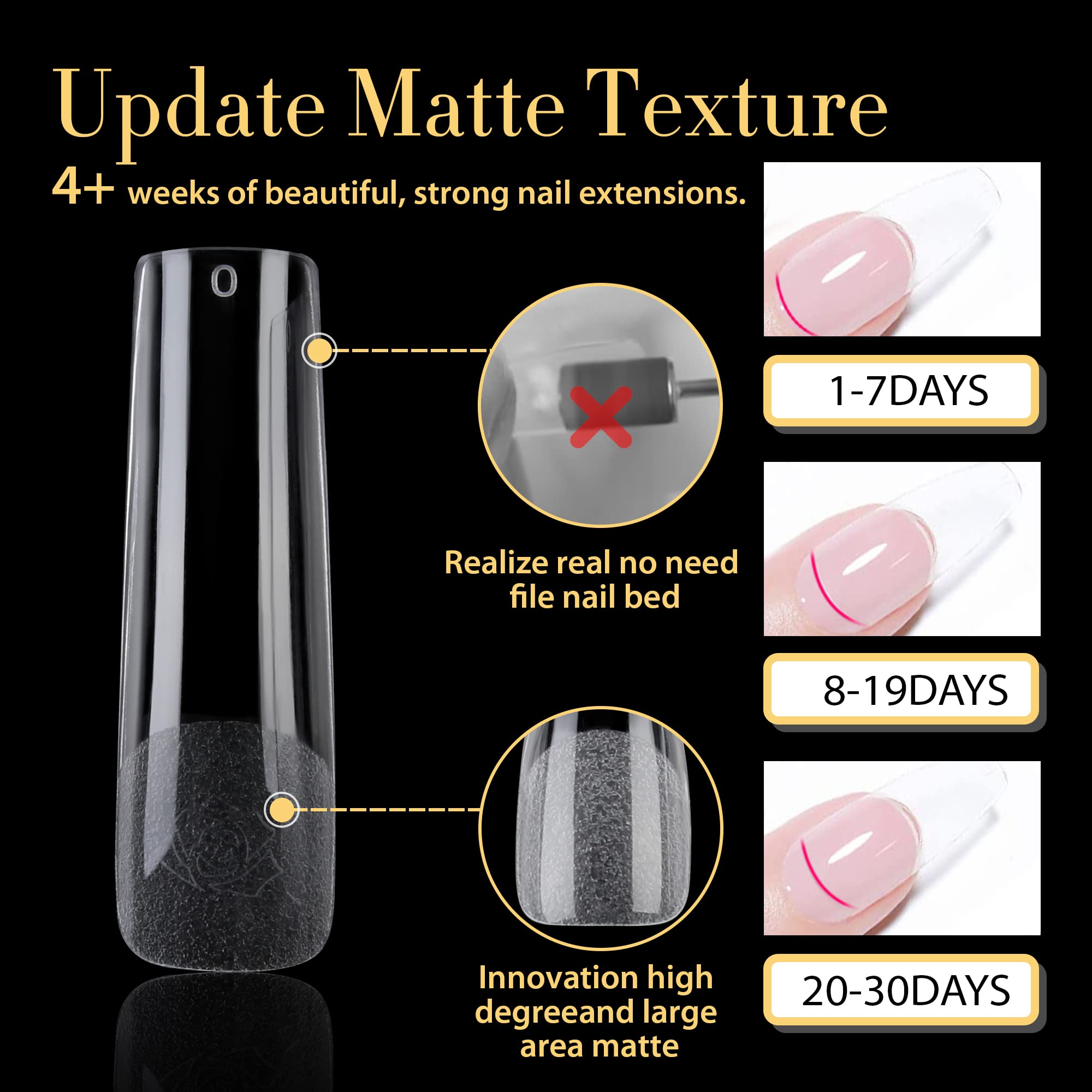 Una Gella Soft Gel Nail Tips Long Pre-File 120 Square Gel Tips Xxl Full Cover Nail Tips No C Curve Nail Tips Square Gel Nails Ti