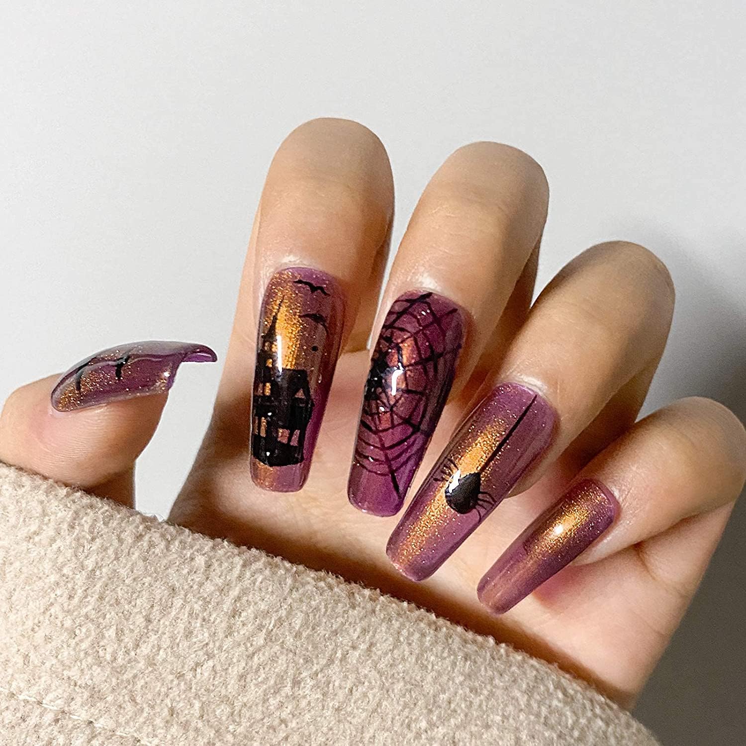 Maychao 15Ml Cat Eye Gel Nail Polish 1Pc Medium Purple Gel Polish With Magnet Soak Off Holographic Magnetic Nail Polish For Nail