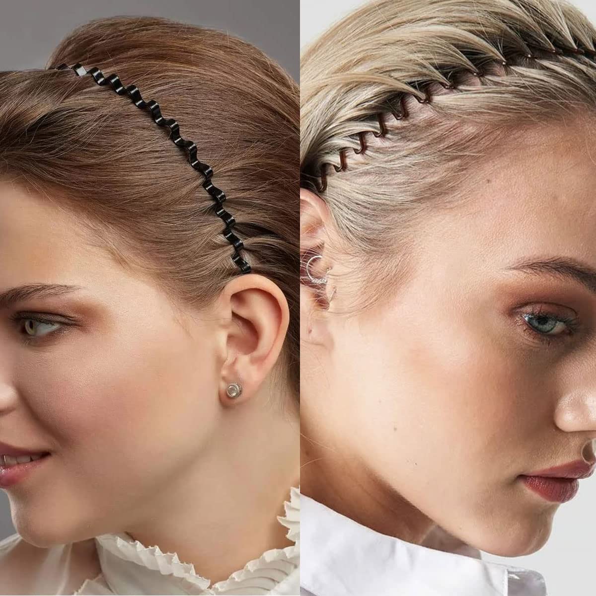 BOYIVI 15 Pieces Metal Headband for Men and Women Unisex Hair Band Adjustable Headbands Wavy Hair Accessories Non-slip Hair Hoop