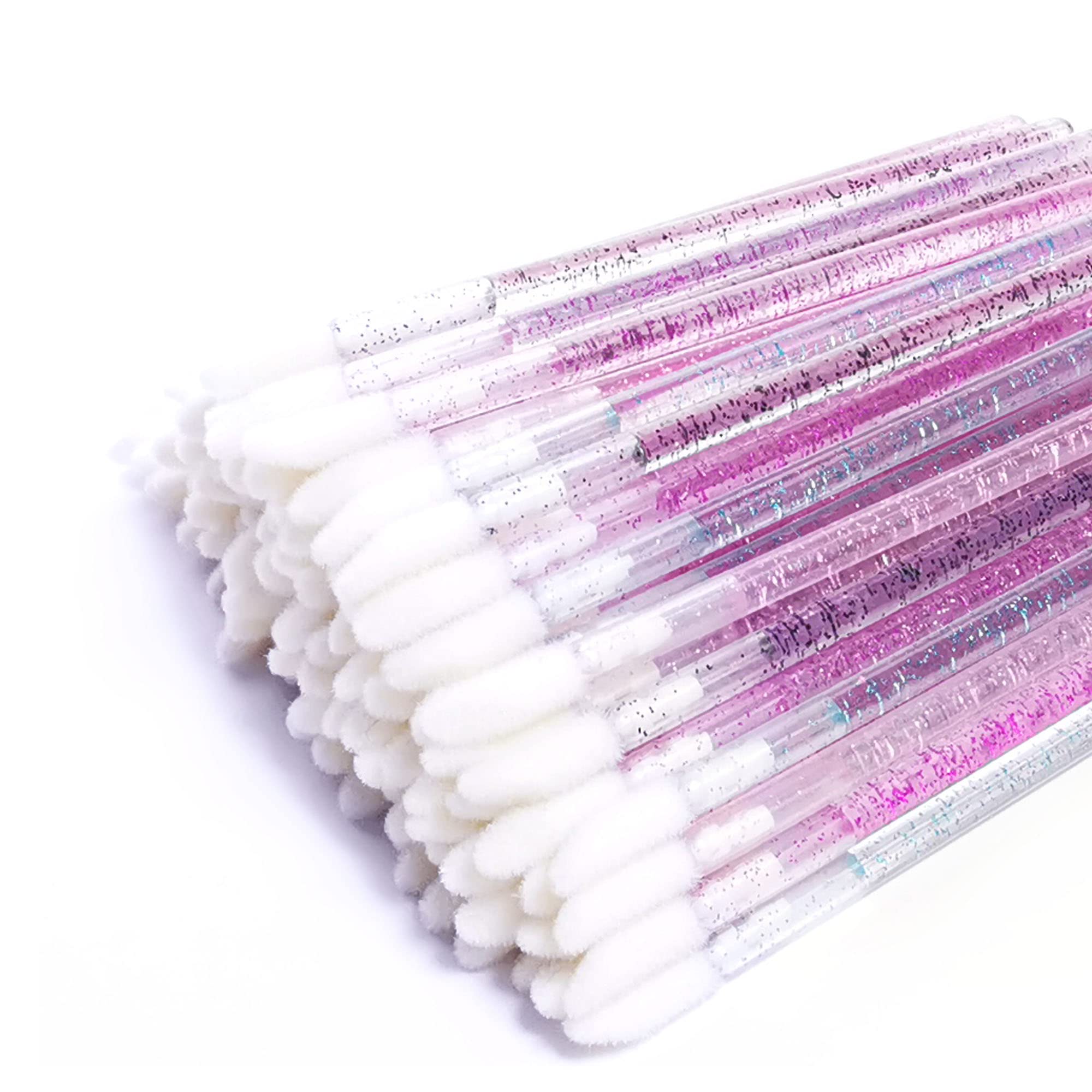 ZYIGYI 200 Pcs Disposable Lip Brushes, Lipstick Applicator, Lip Gloss Wands 4 Color