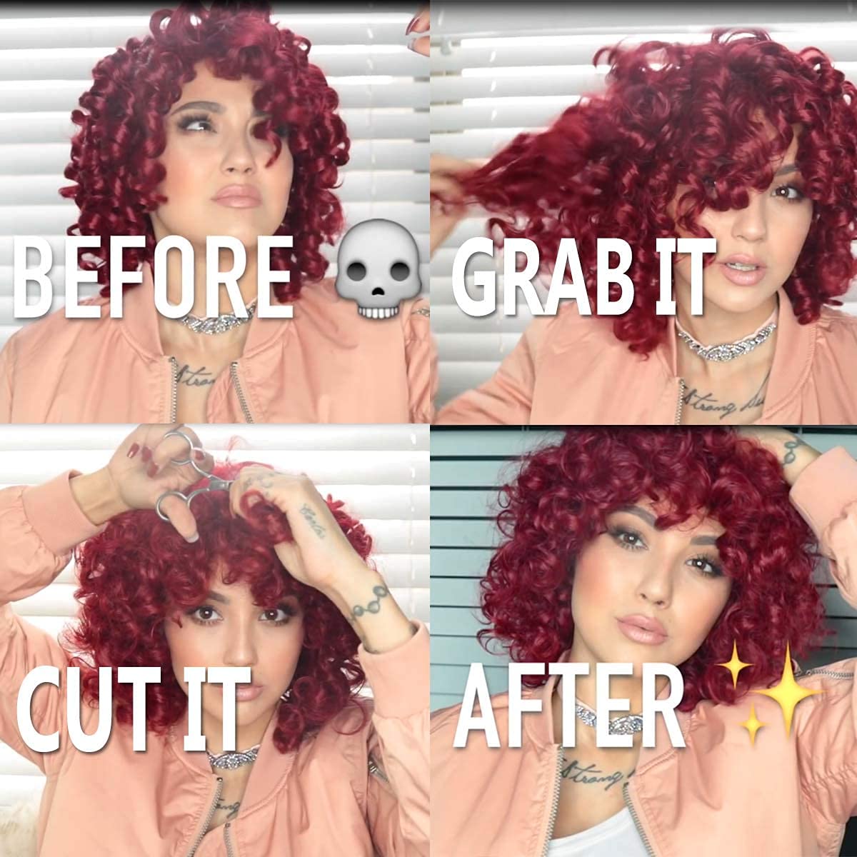 AIDUSA Short Loose Curly Wig for Black Women Short Curly Wigs for Black Women Curl Afro Wigs for Black Women Synthetic Hair Wig