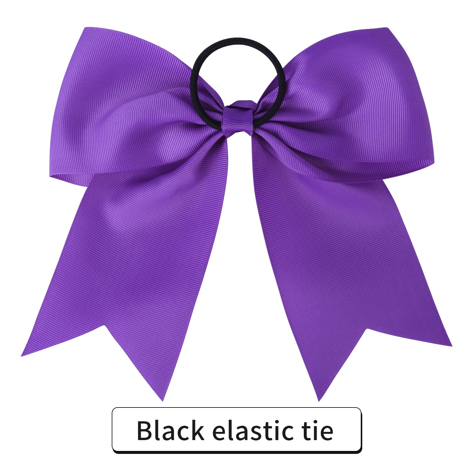 24 Pcs 8'' Large Cheer Bows Purple Girl Hair Bows Cheerleading Softball Team Bow Hair Accessories For Cheerleaders Football Comp