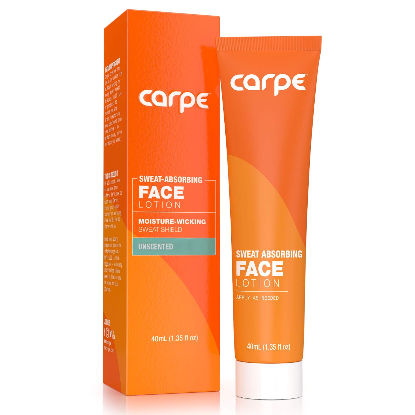 Carpe No-Sweat Face - (Pack of 2) Helps Keep Your Face, Forehead, and Scalp Dry - Sweat Absorbing Gelled Lotion - Plus Oily Face