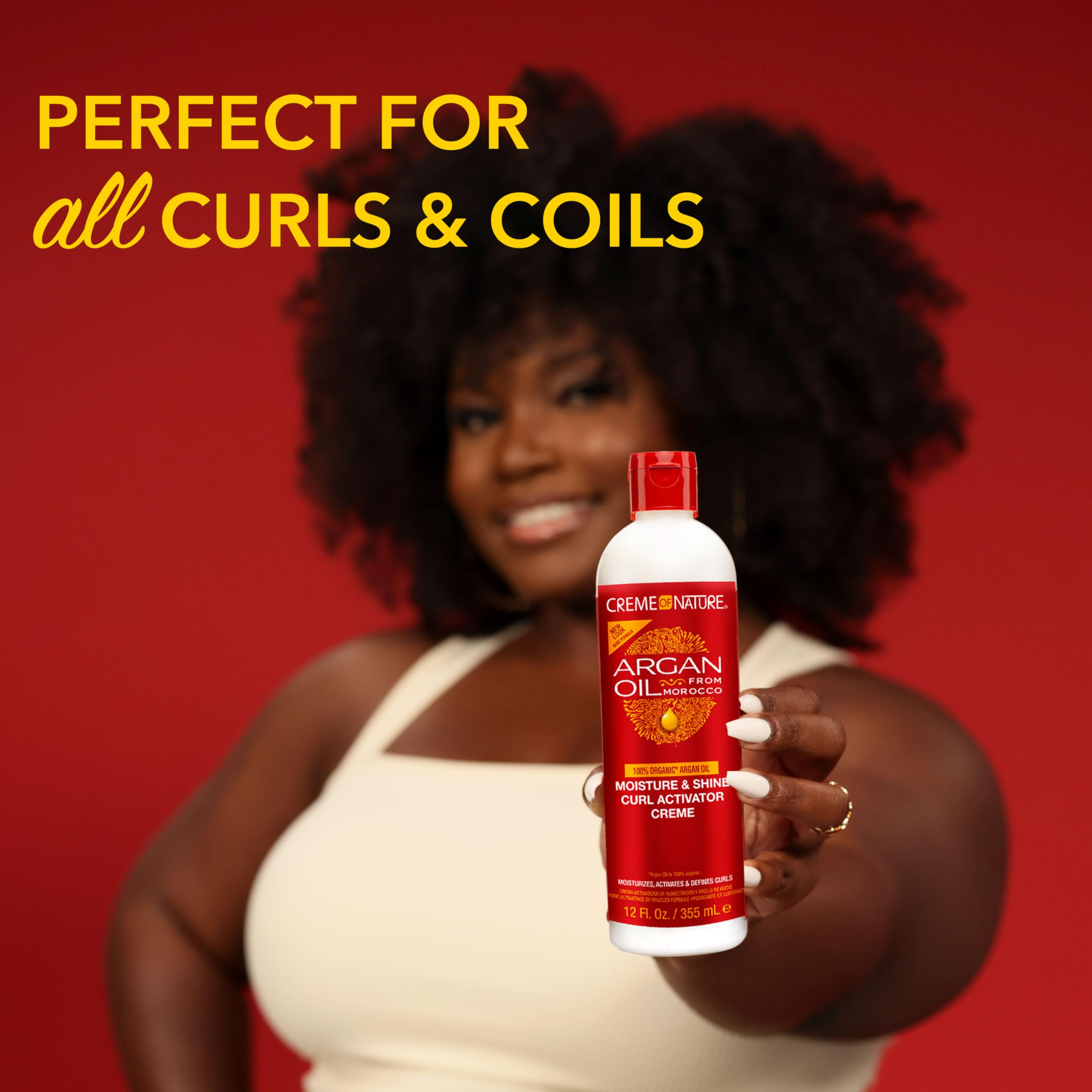 Creme Of Nature, Argan Oil Moisture & Shine Curl Activator Crme, Argan Oil Of Morocco, 12 Fl Oz