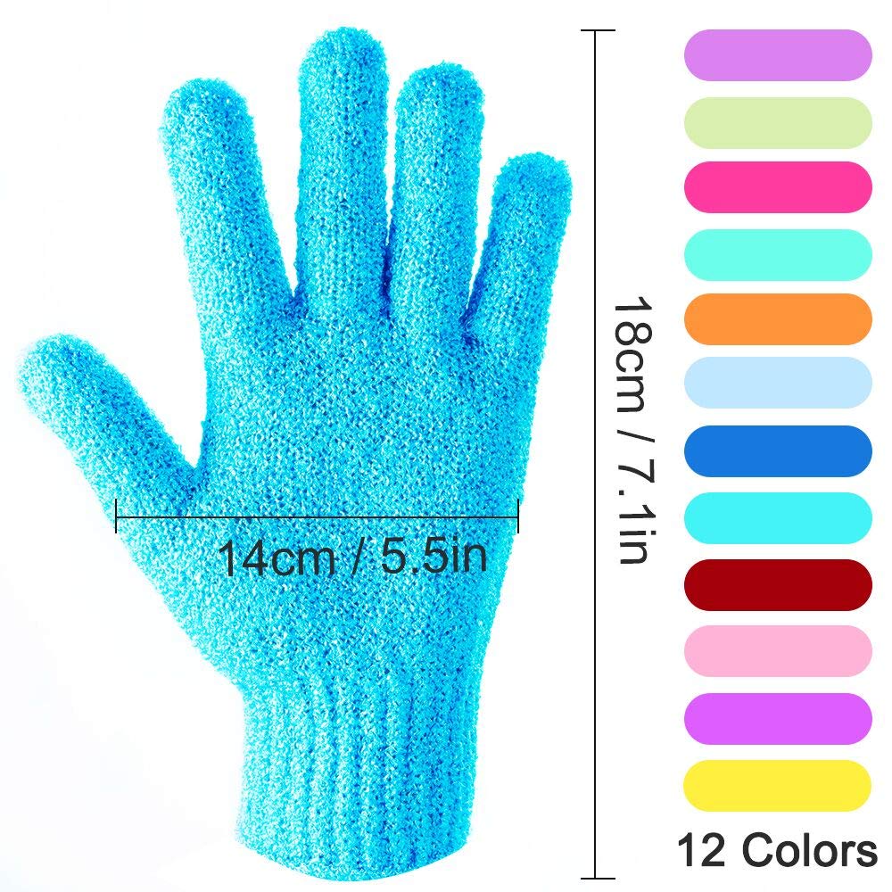 24 Pcs Exfoliating Shower Gloves,Double Sided Exfoliating Bath Gloves Deep Clean Dead Skin For Spa Massage Beauty Skin Shower Bo