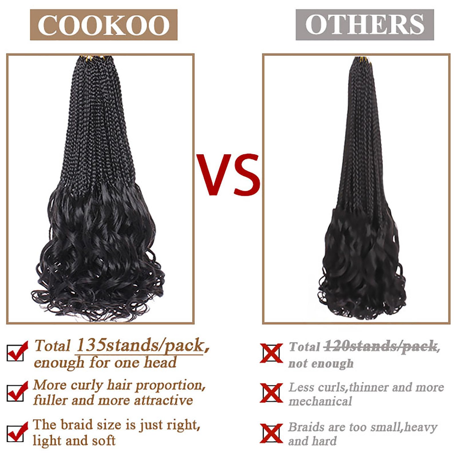 COOKOO 14 Inch Pre Looped French Curl Crochet Braids 9 Pack Ombre Blonde French Curly Bouncy Braiding Hair With Curly Ends Pre-s