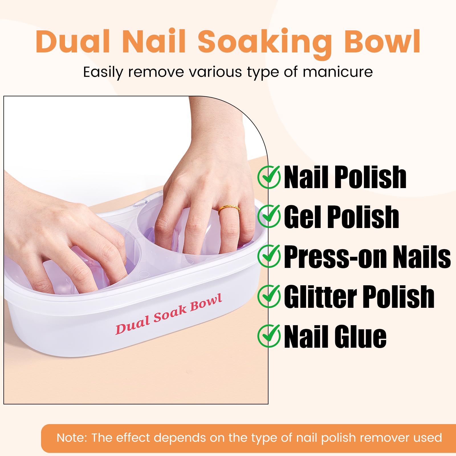 Dual Nail Soaking Bowl Acetone Proof: Nail Polish Acrylic Nail Remover Soak Off Bowl- Dip Powder Remover Manicure Bowl For Salon