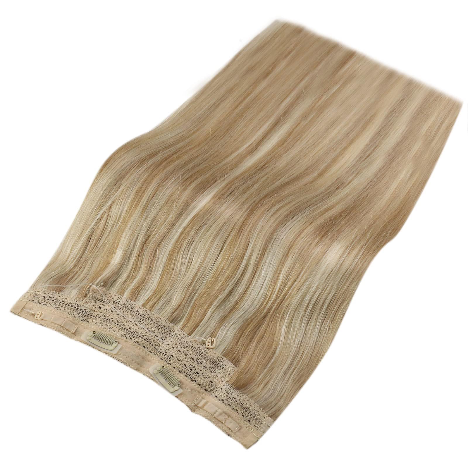 Sunny Wire Hair Extensions Caramel Blonde Highlights Blonde Hair Extensions with Transparent Lines Blonde Highlights Hidden Wire