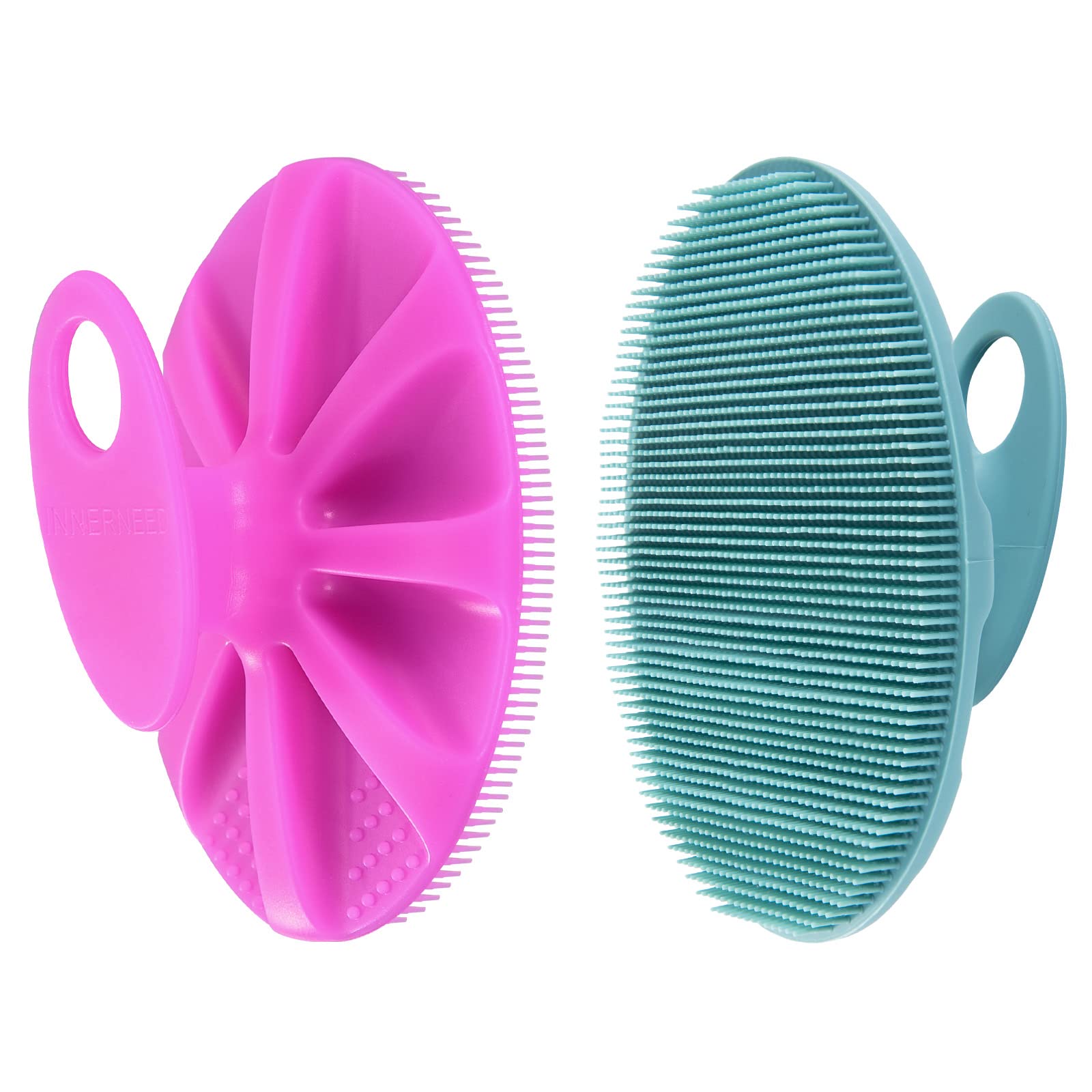 Innerneed Food-Grade Soft Silicone Body Cleansing Brush Shower Scrubber, Gentle Exfoliating And Massage For All Kinds Of Skin (P