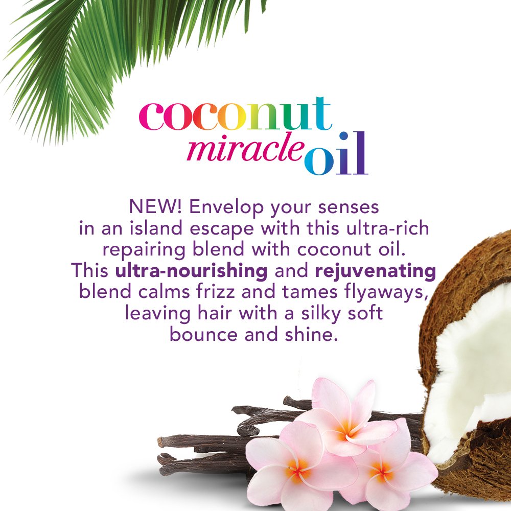 Ogx Shampoo Coconut Miracle Oil 13 Ounce X-Strength (385Ml) (2 Pack)