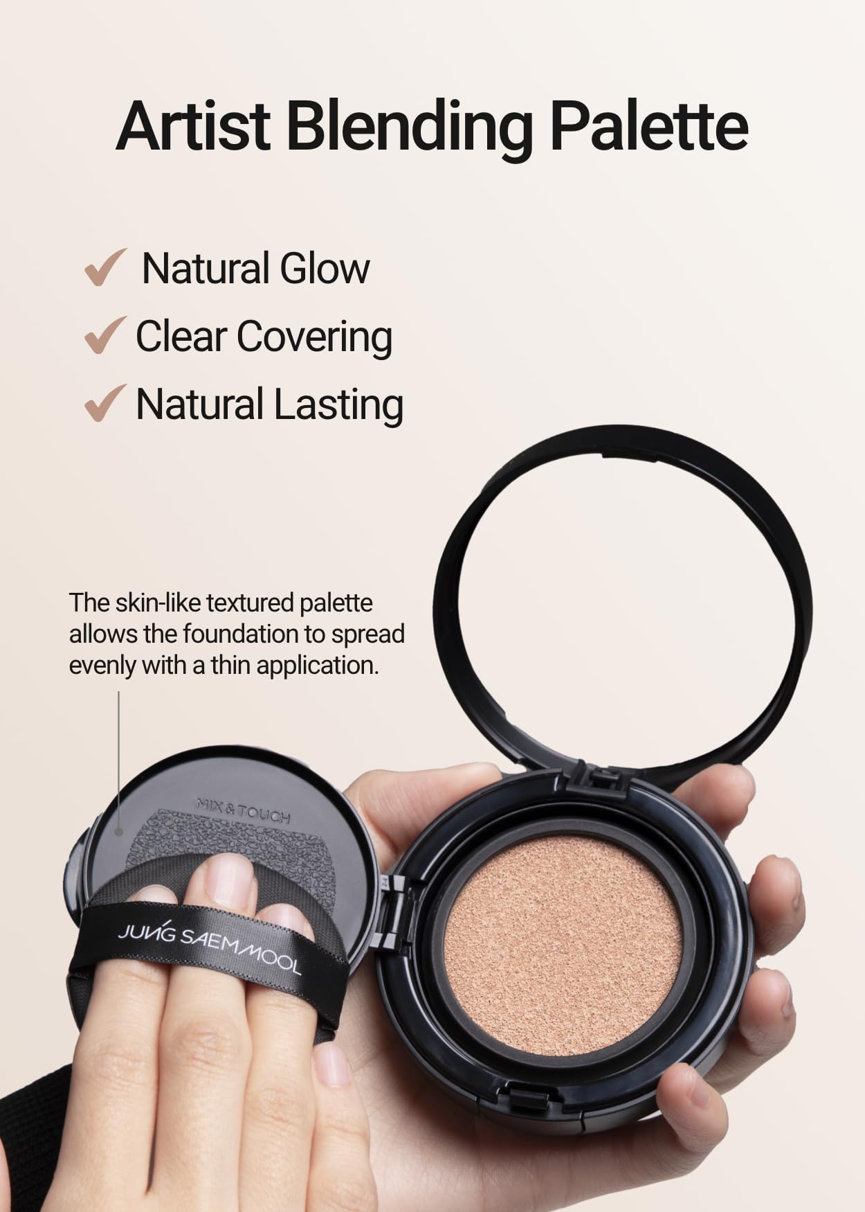 [JUNGSAEMMOOL OFFICIAL] Essential Skin Nuder Cushion (Medium Deep) | Refill Included | Natural Finish | Buildable Coverage | Mak