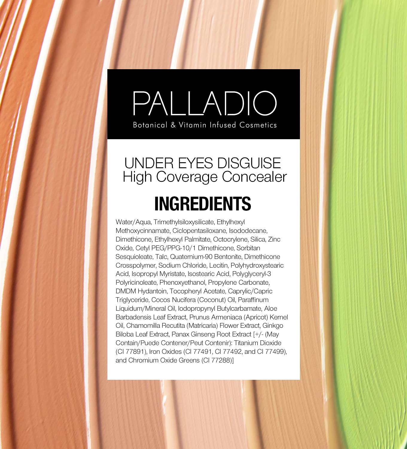 Palladio Under Eyes Disguise Full Coverage Concealer, Green Tea, 0.35 Ounce