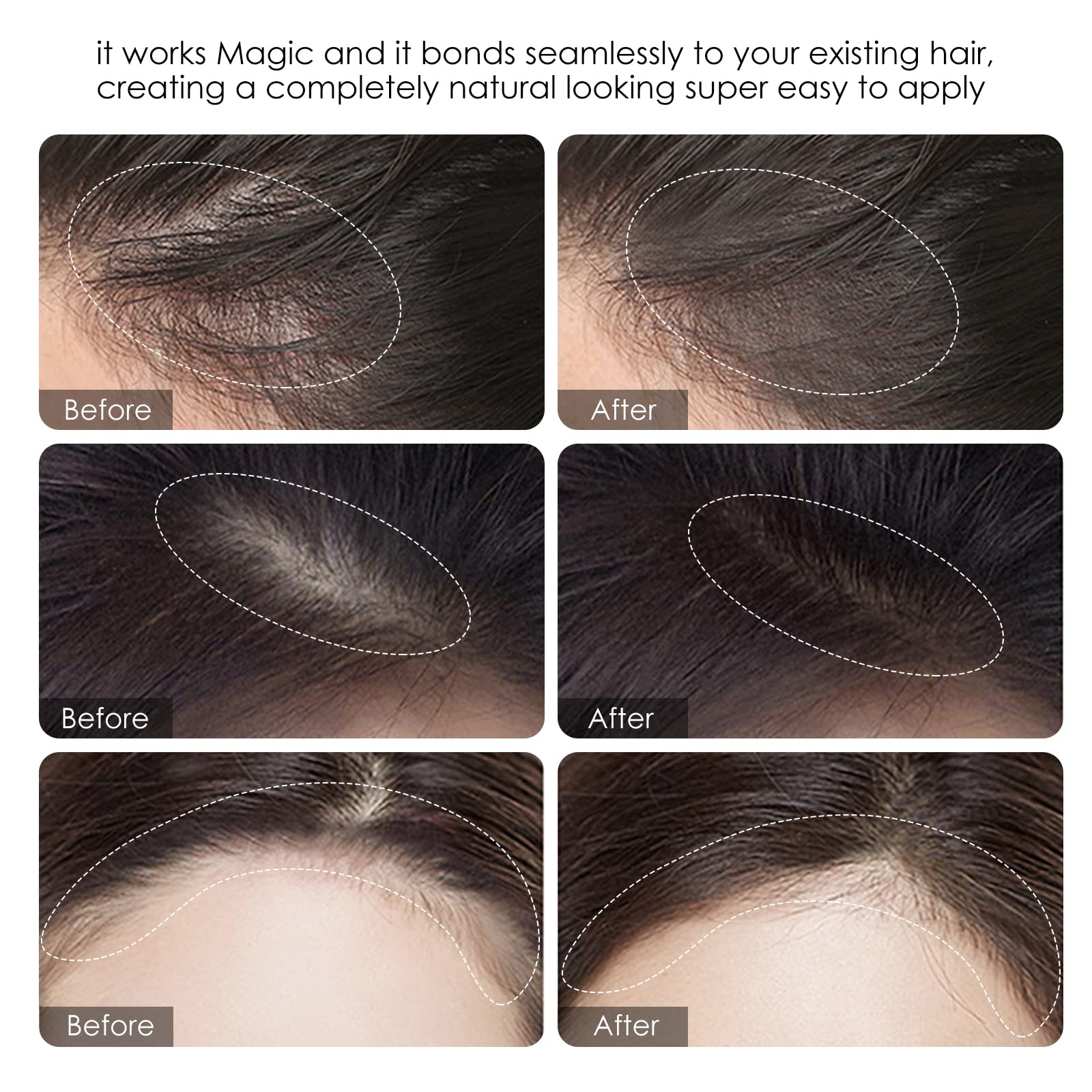 Freeorr Root Touch Up Powder - Hairline Shadow For Thinning Hair, Gray Coverage For Women And Men - Dark Maroon