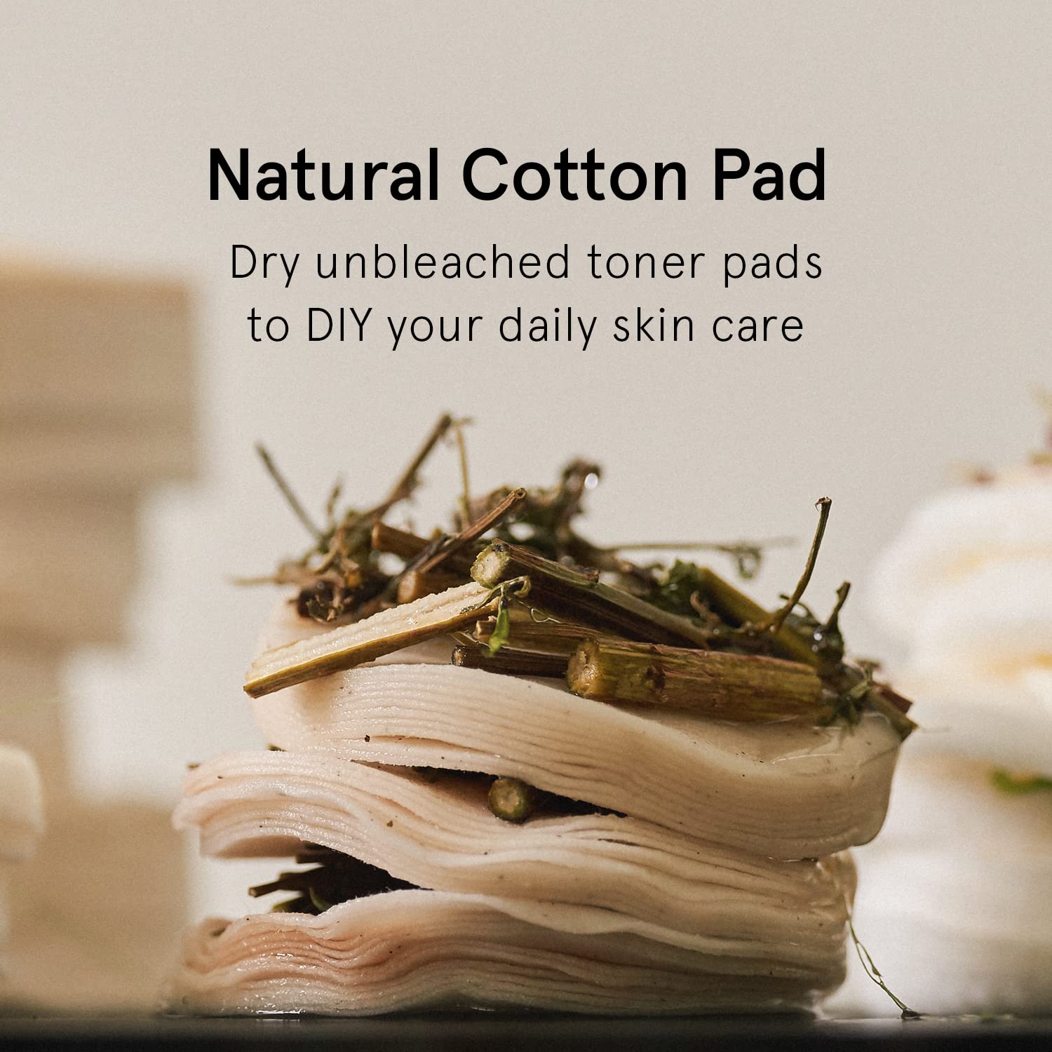 One Thing Unbleached Cotton Pads | Diy Dry Toner Pads, Large Size Exfoliating Soft Lightweight Face Rounds | Daily Travel Size R