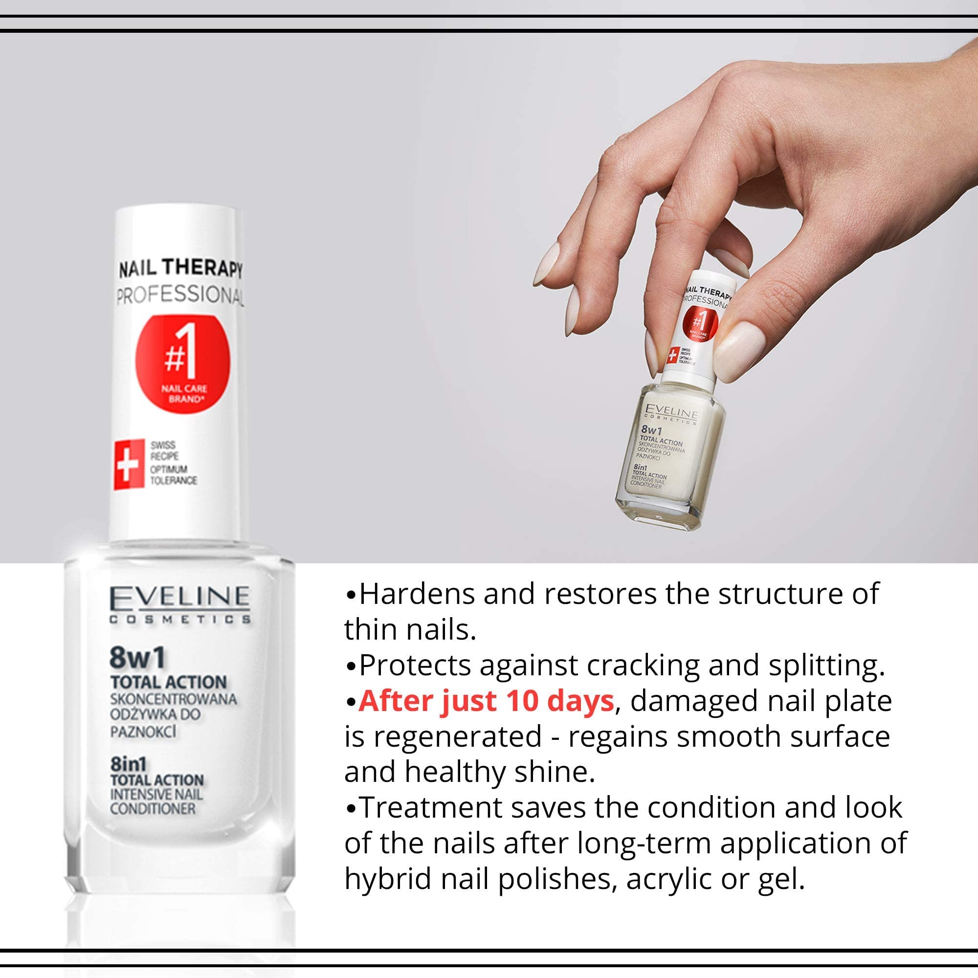 Eveline Cosmetics Total Action 8 In 1 Intensive Nail Treatment and Conditioner