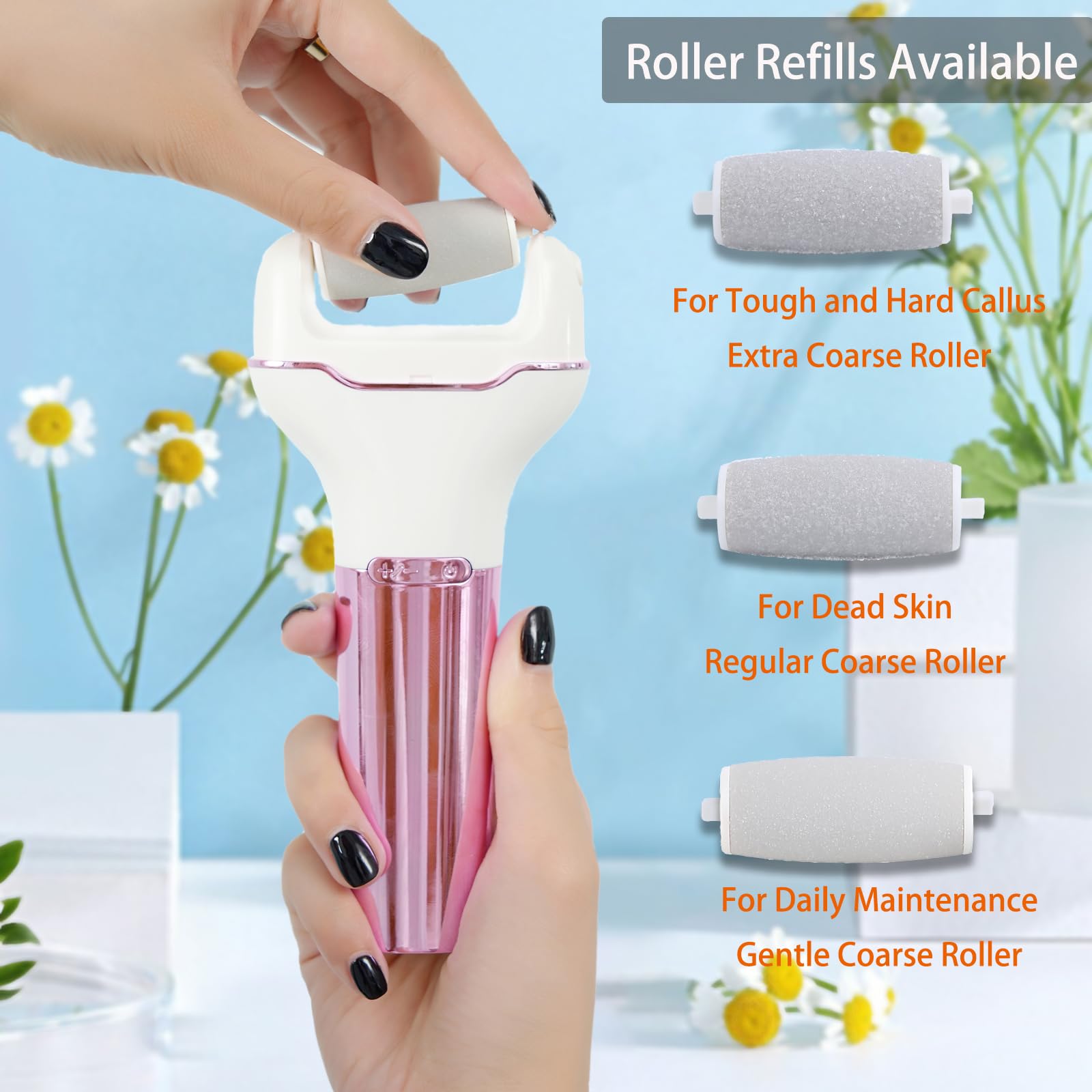 Electric Foot Callus Remover,Waterproof Foot Scrubber File, Rechargeable Portable Electronic Foot File, Pedicure Kits, Professio