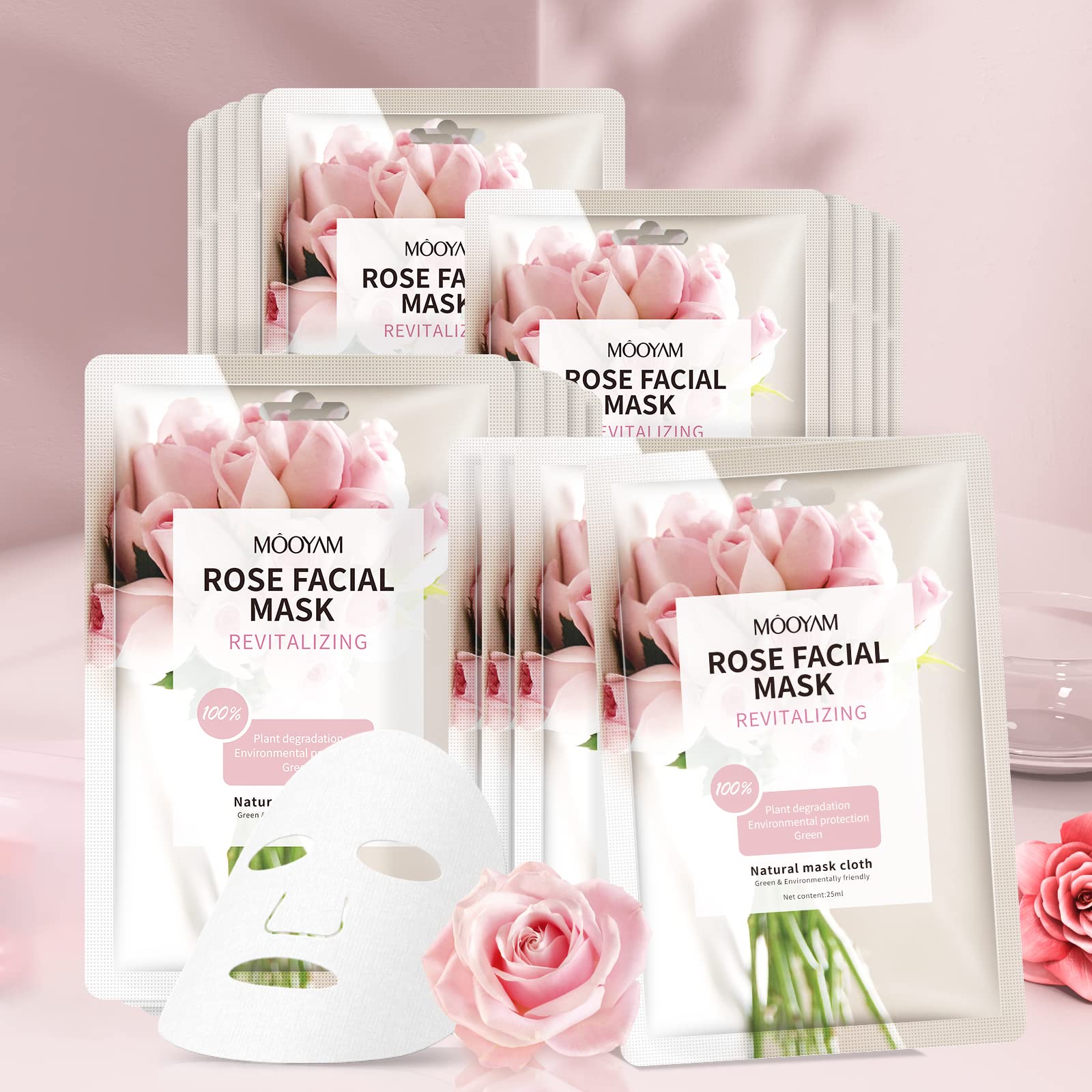 Yafusipe Face Mask Skin Care Anti Aging Facial Mask Sheets Mask Face Masks Beauty Rose Sheet Masks For Face Bulk Face Masks Skin