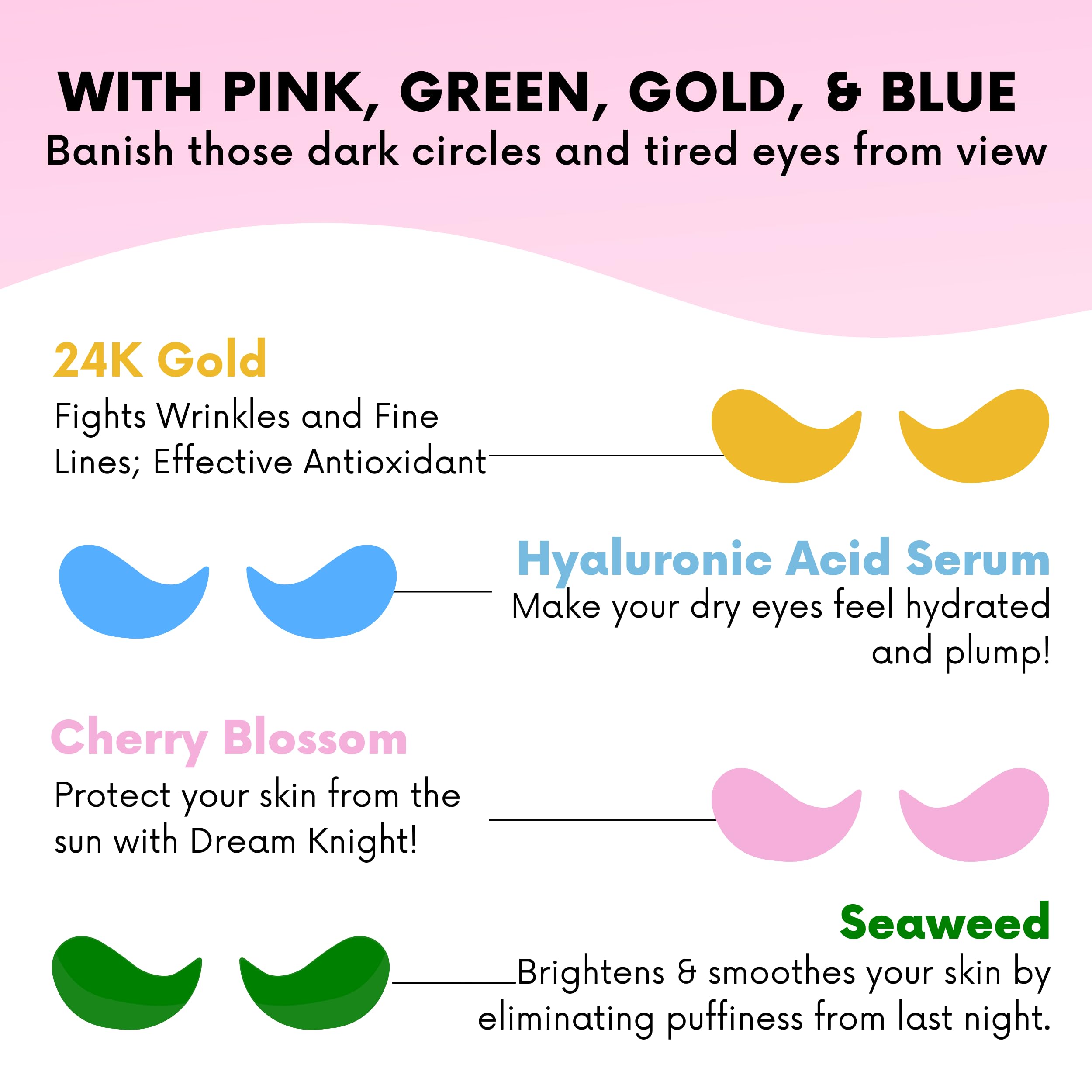 Under Eye Patches For Puffy Eyes (40 Sets) With Bonus Lip Masks - Under Eye Patches For Dark Circles And Puffiness - Under Eye M