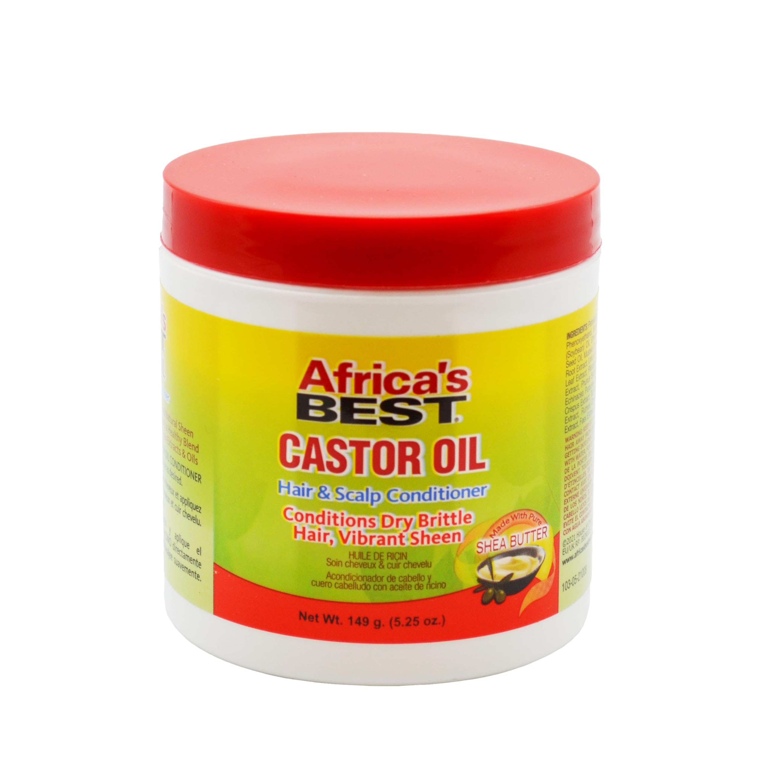 Africa's Best Castor Oil Hair & Scalp Conditioner, Lightweight Formula, Conditions and Moisturizes Scalp, Fortifies your Hair, F