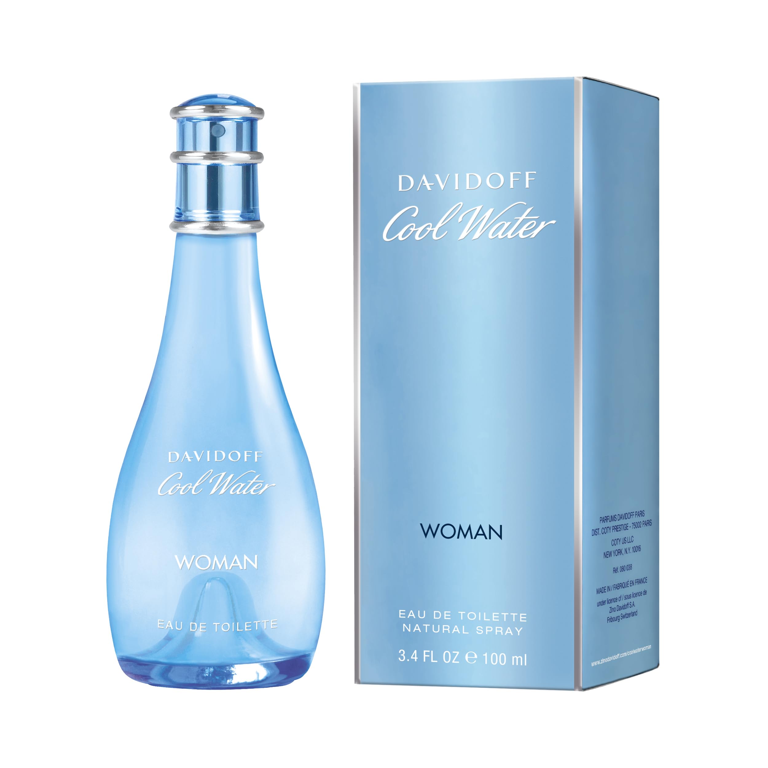 Cool Water By Davidoff, 3.4 Oz Eau De Toilette Spray For Women