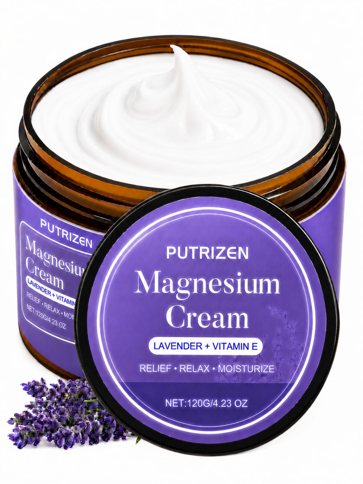 PUTRIZEN Magnesium Moisturizing Cream Topical: Natural Muscle Relief Lotion