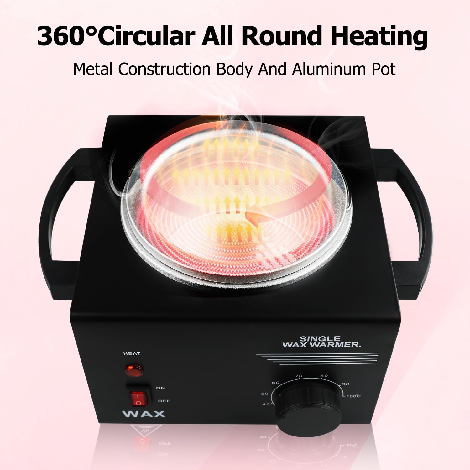 Wax Machine With Hair Removal Kit: Hard Wax Pot, Body Wax Melt Warmer, And 50 Applicator Sticks