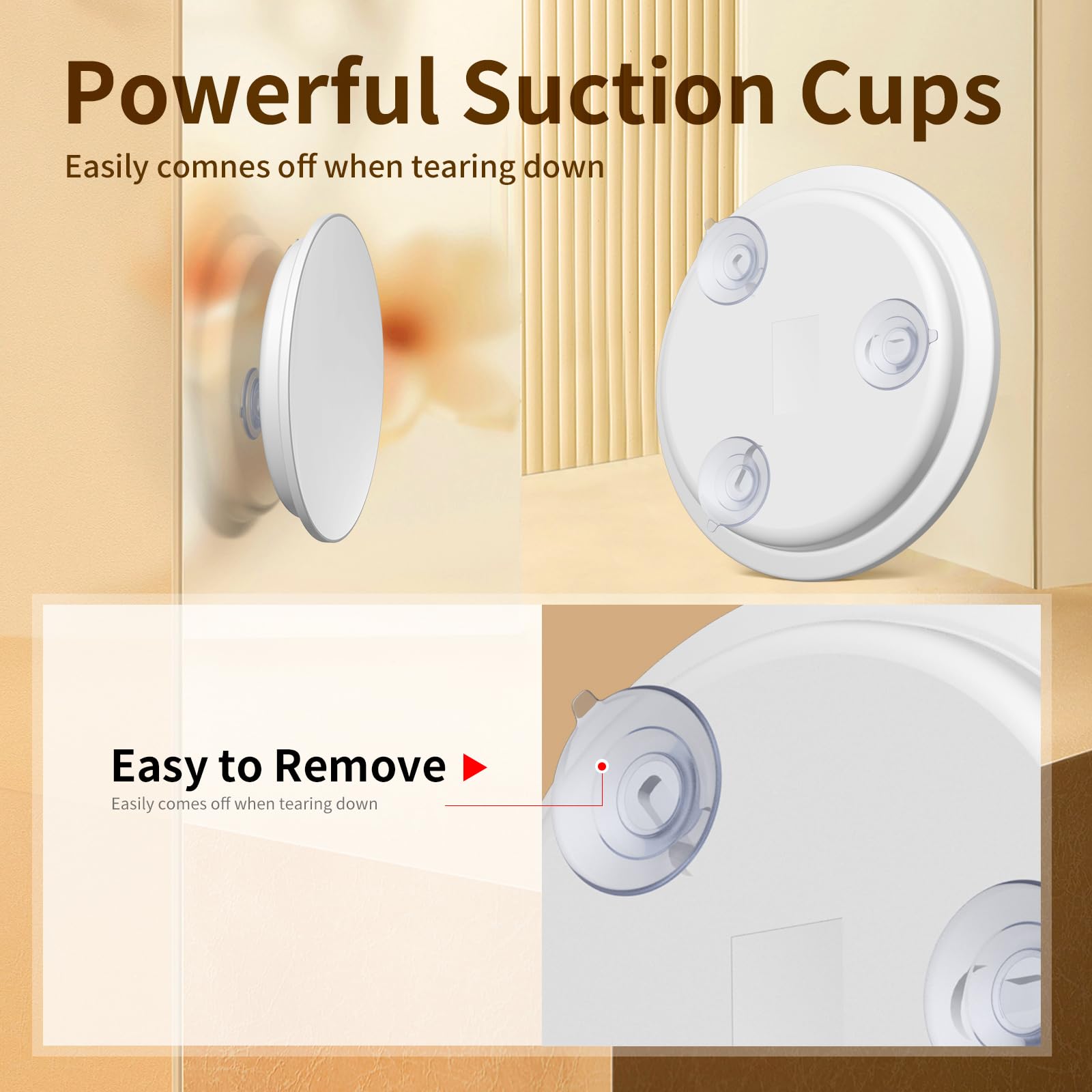 Suupvaor Magnifying Mirror 20X With Suction Cups, Large 6Inch Travel 20X Magnified Mirror Round Makeup Mirror With High Magnific