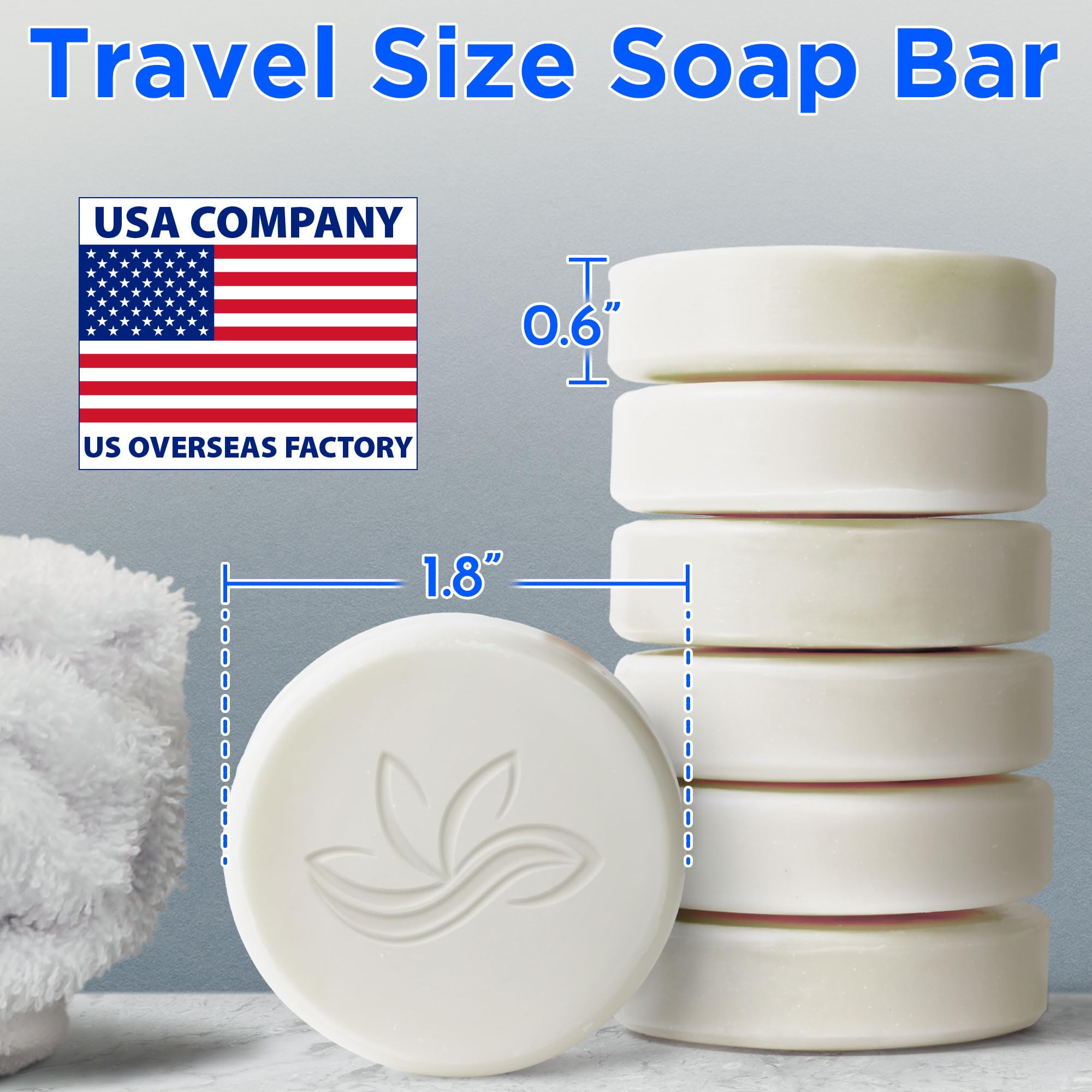 Bergman Kelly Hotel Soap Bars (White Tea, 1 Oz, 100 Pk), Travel Size Luxury Bulk Amenities Bar Soap, Mini Individually Wrapped R