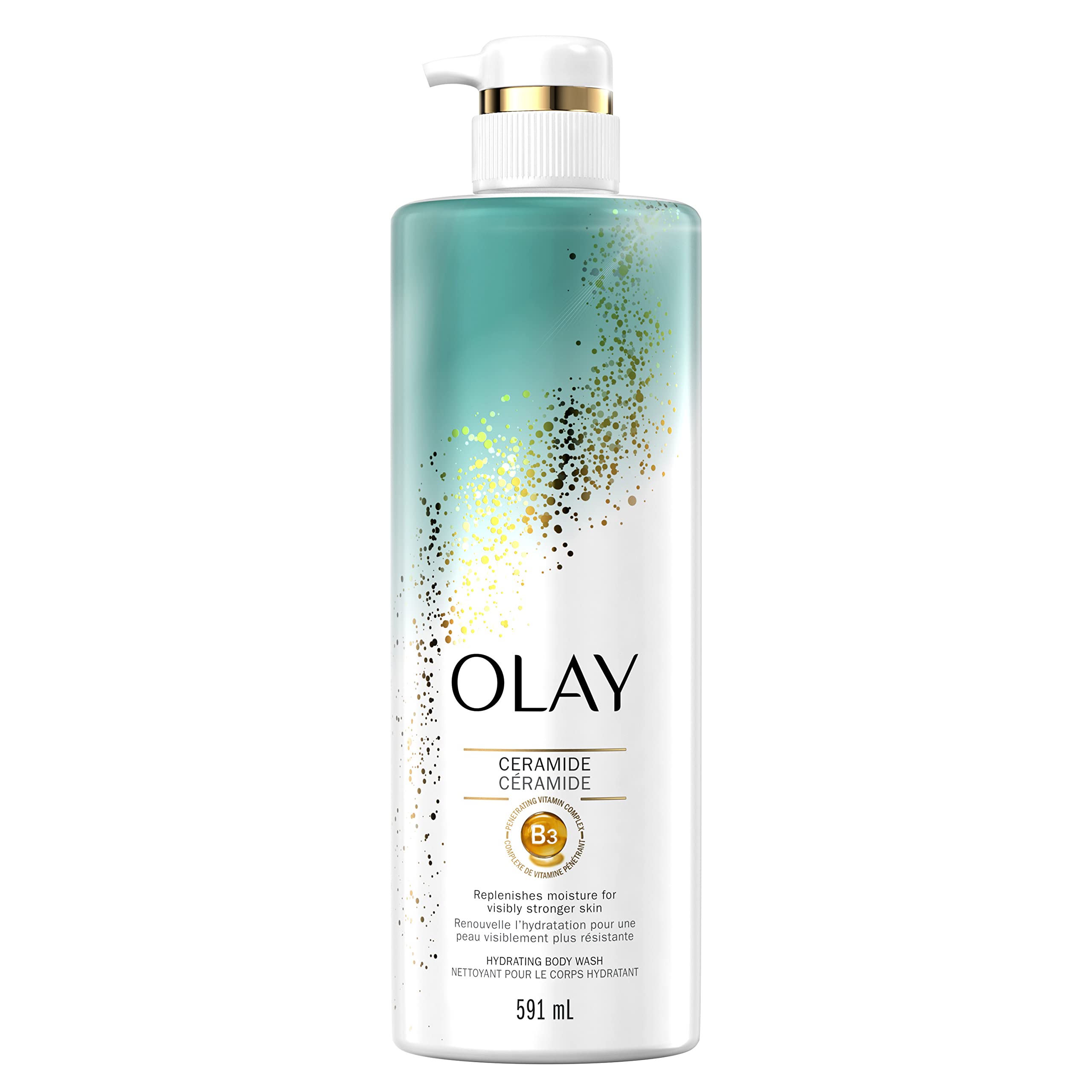 Olay Cleansing & Strengthening Body Wash with Ceramide and Vitamin B3 Complex, 591mL
