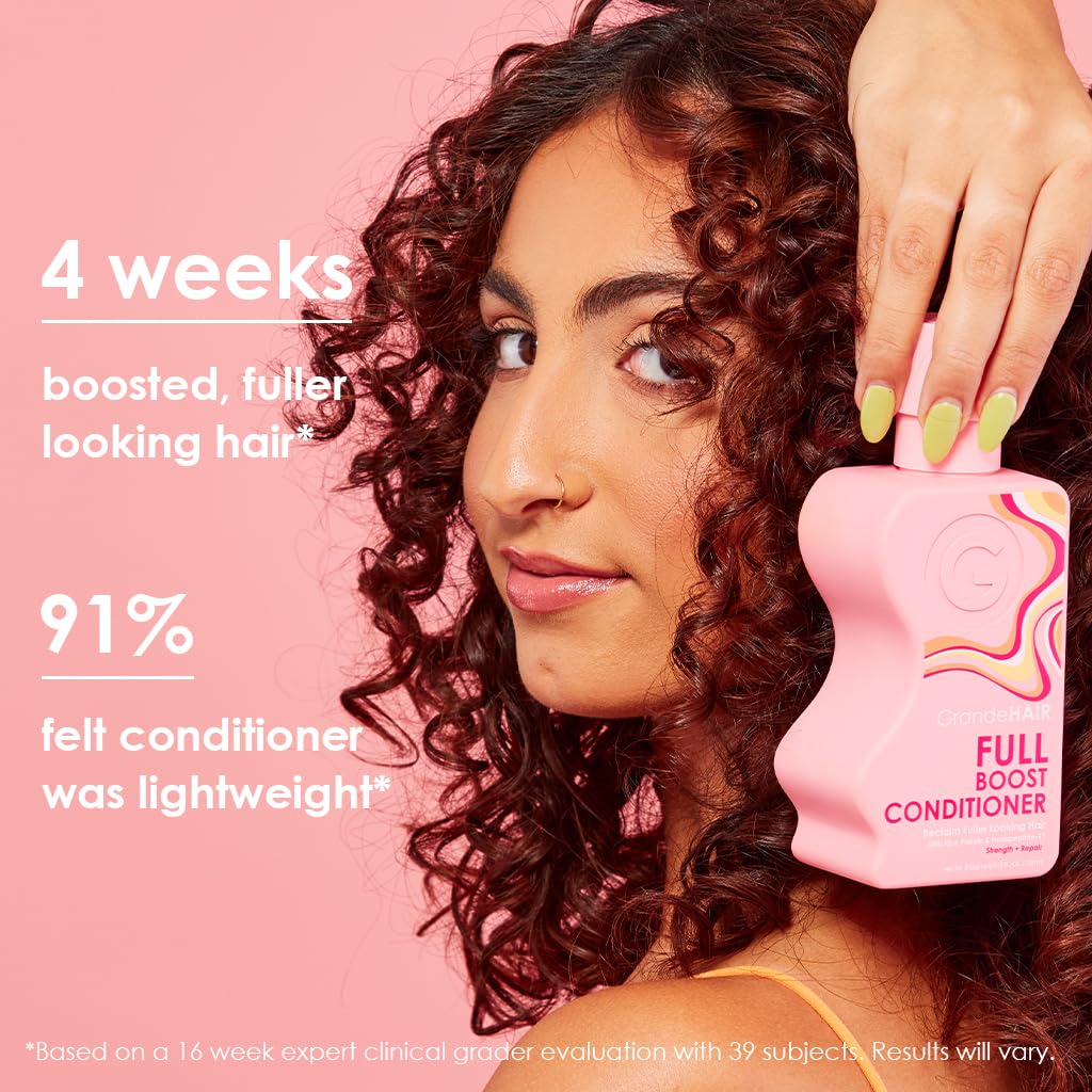 Grande Cosmetics Conditioner For Women, Cleanses, Exfoliates & Reduces Fallout For Fuller Looking Hair, Sulfate-Free, Travel Siz