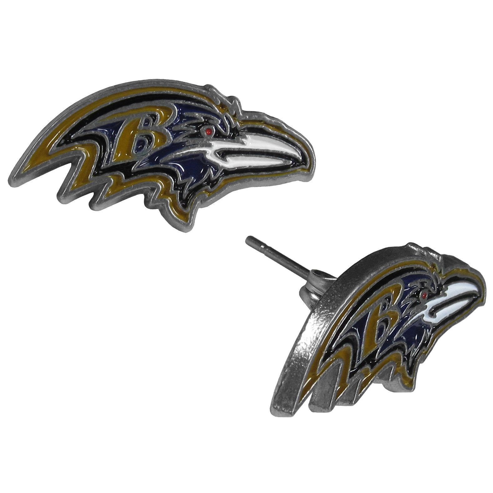 Siskiyou Sports NFL Kansas City Chiefs Stud Earrings, Zinc Alloy Steel Posts, Hypoallergenic, Enameled Team Logo
