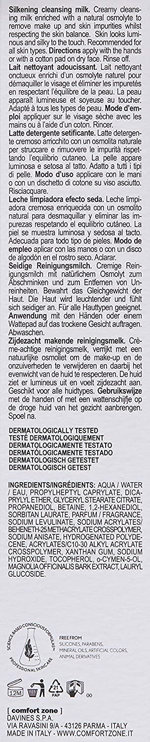 [ comfort zone ] Essential Cleansing Milk, 6.76 fl. Oz (Pack of 1)