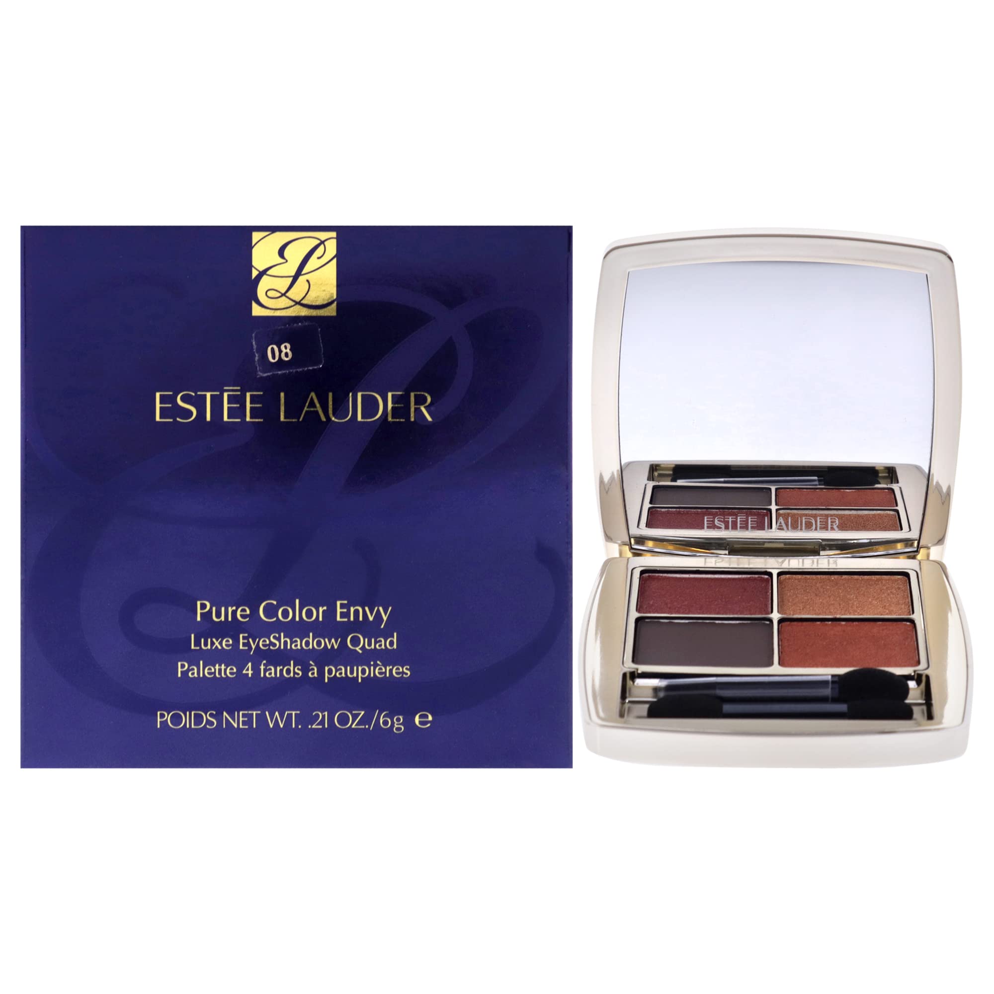Estee Lauder By Estee Lauder Pure Color Envy Luxe Eyeshadow Quad - # 08 Wild Earth --6G021Oz(D0102H5Fzm8)