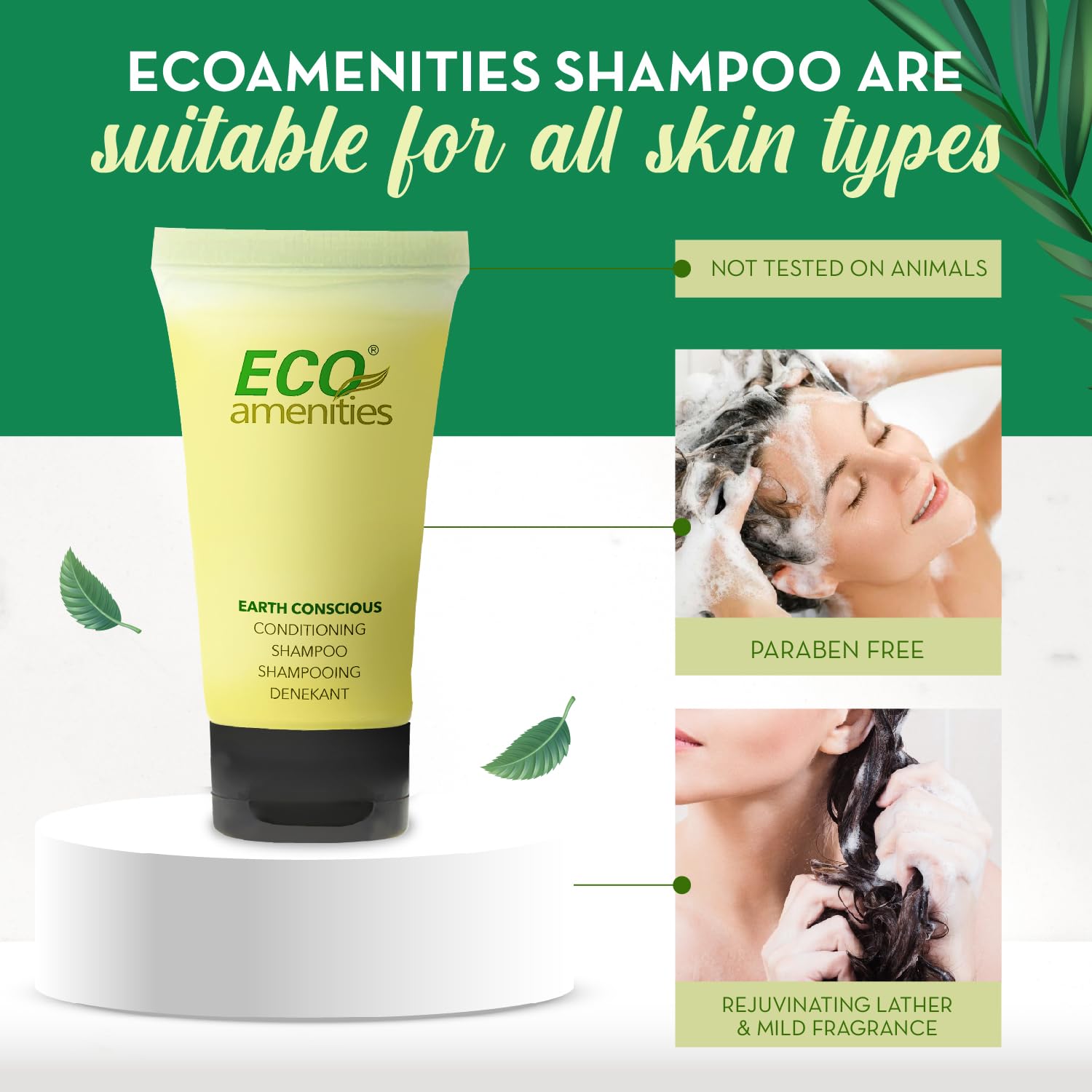 ECO Amenities Conditioning Shampoo, Travel Size Shampoo and Conditioner Sets, Mini Shampoo & Conditioner Sets - 2 in 1 Shampoo &