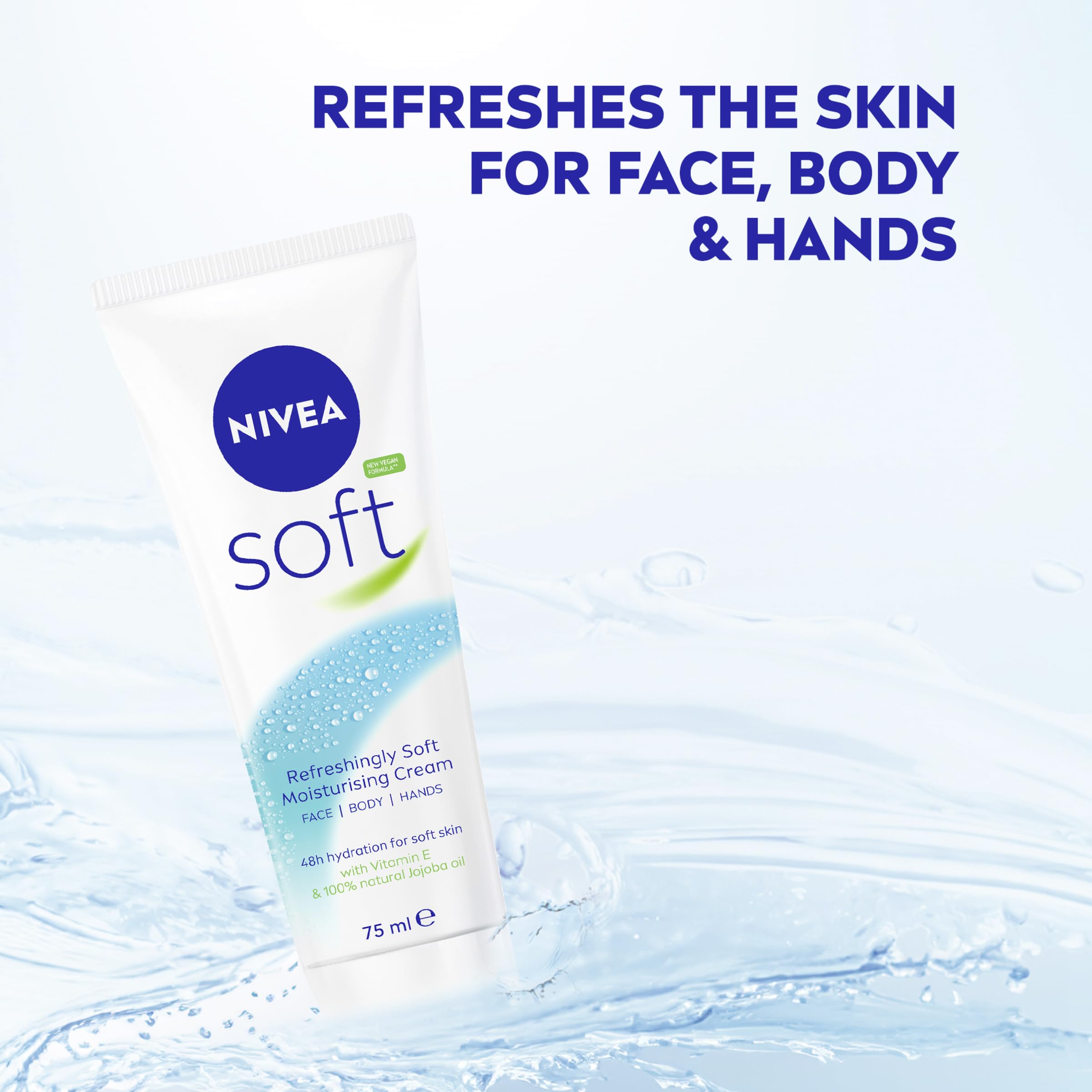 Nivea Soft All-Purpose Moisturizing Cream (75 Ml), Everyday Moisturizer And Hand Cream For Use After Hand Sanitizer Or Hand Soap