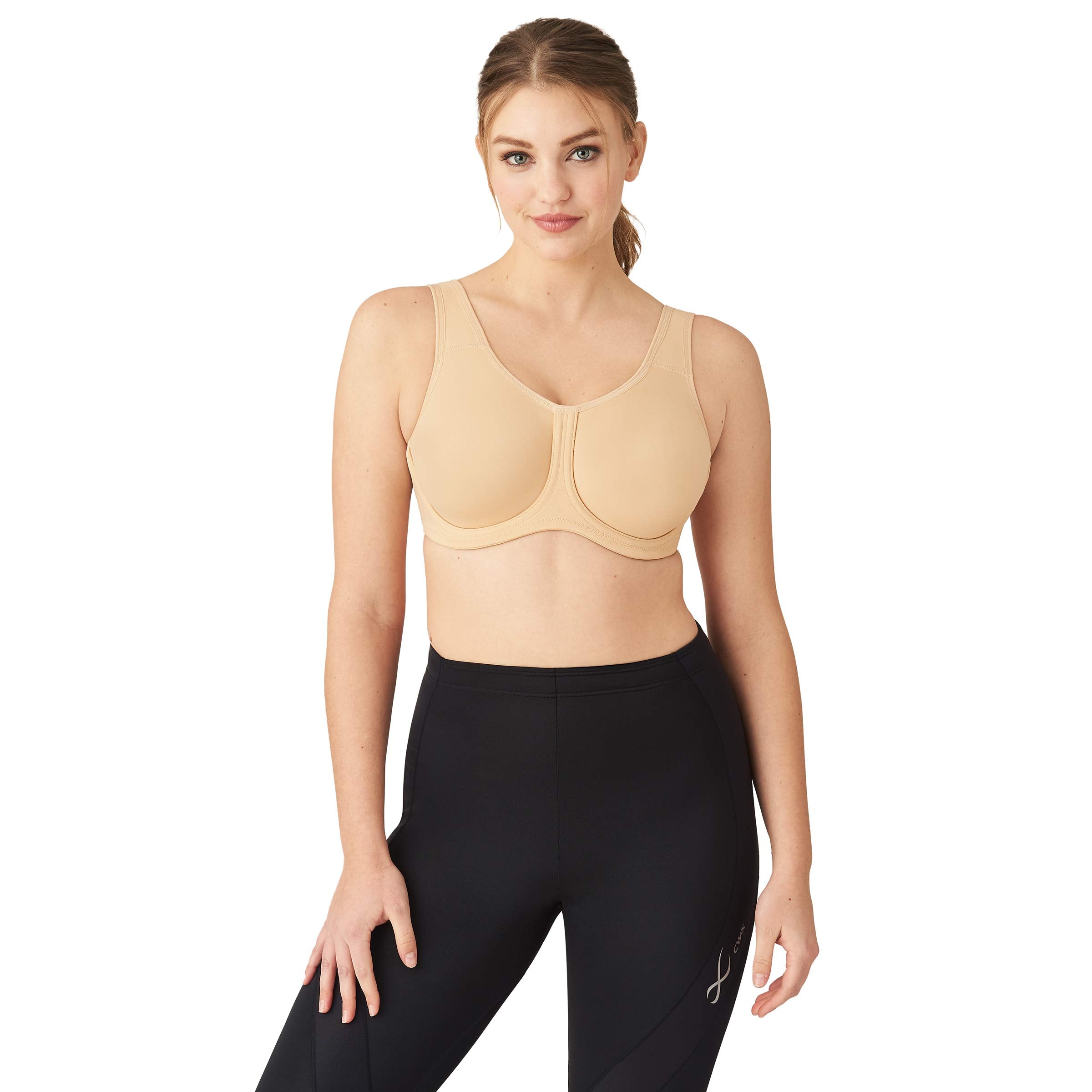 Wacoal womens Full Figure Underwire sports bras, Sand, 32DD US