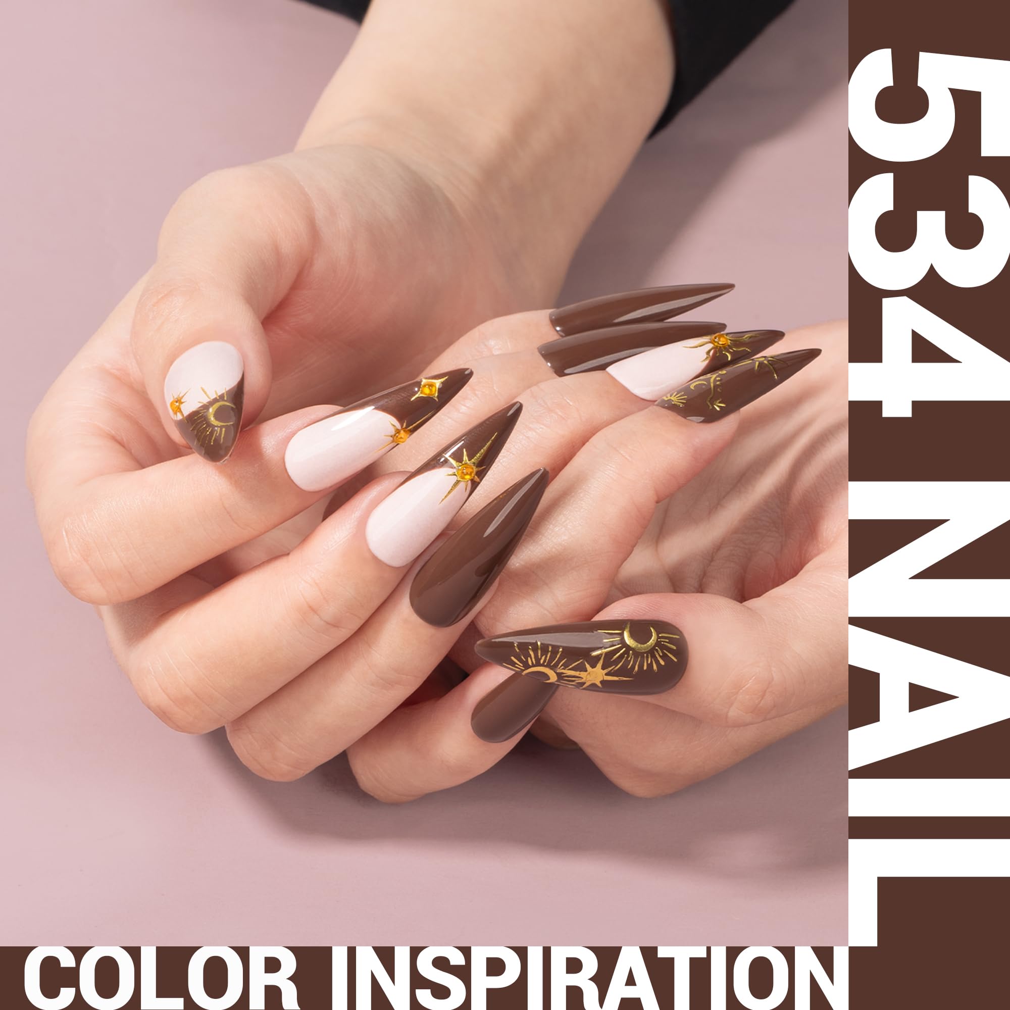 Melodysusie Thick Brown Gel Nail Polish,0.5Fl Oz Americano Brown Nails Soak Off Uv Led Caramel Coffee Brown Gel Polish Gift For