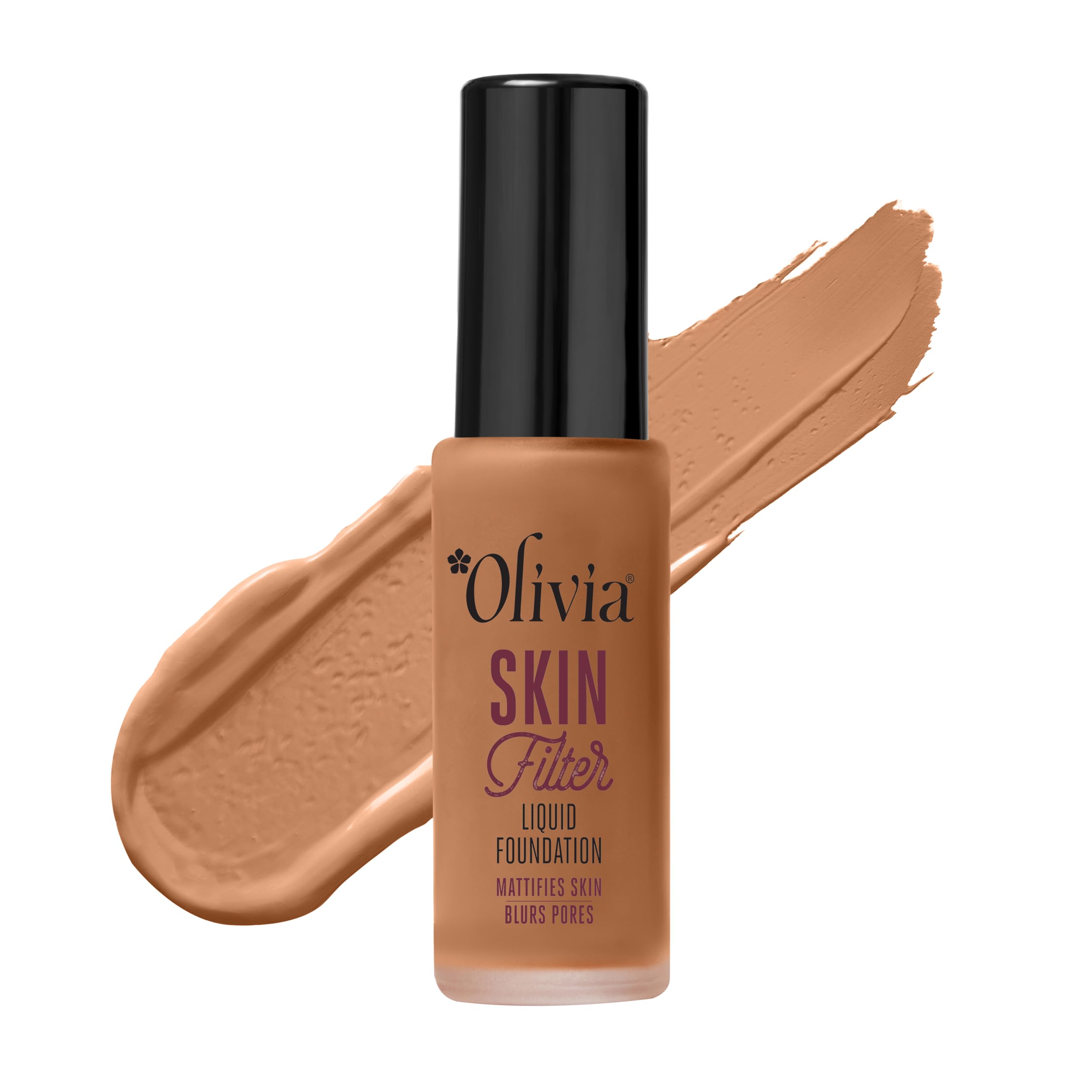 Olivia Skin Filter Liquid Foundation | Mattifies Skin And Blurs Pores  Hot Chocolate  Dw8 | 30Ml