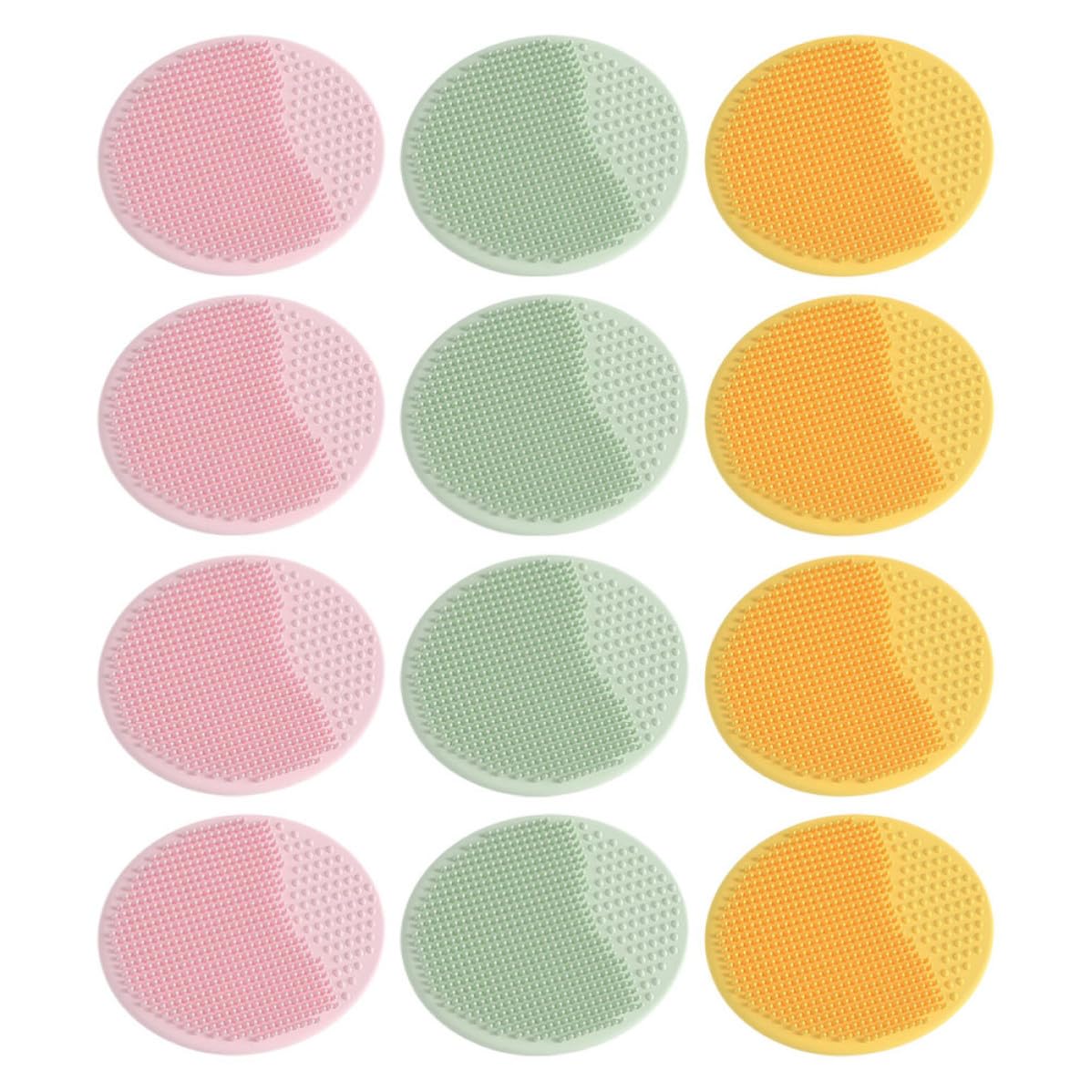 12pcs Scalp Care Brush Silicone Bath Scrubber for Hair
